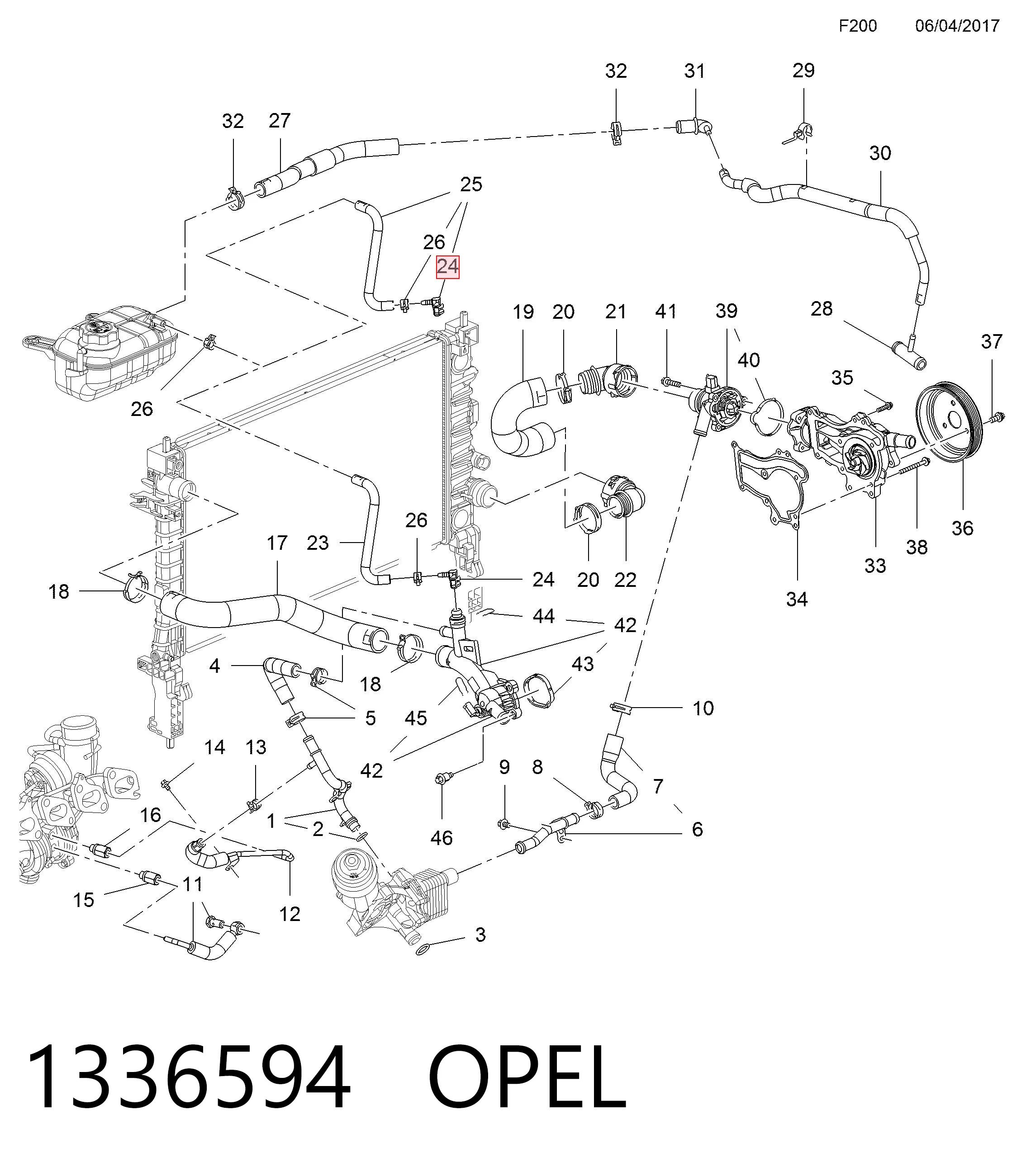 1336594 Opel Штуцер блока системы охлаждения