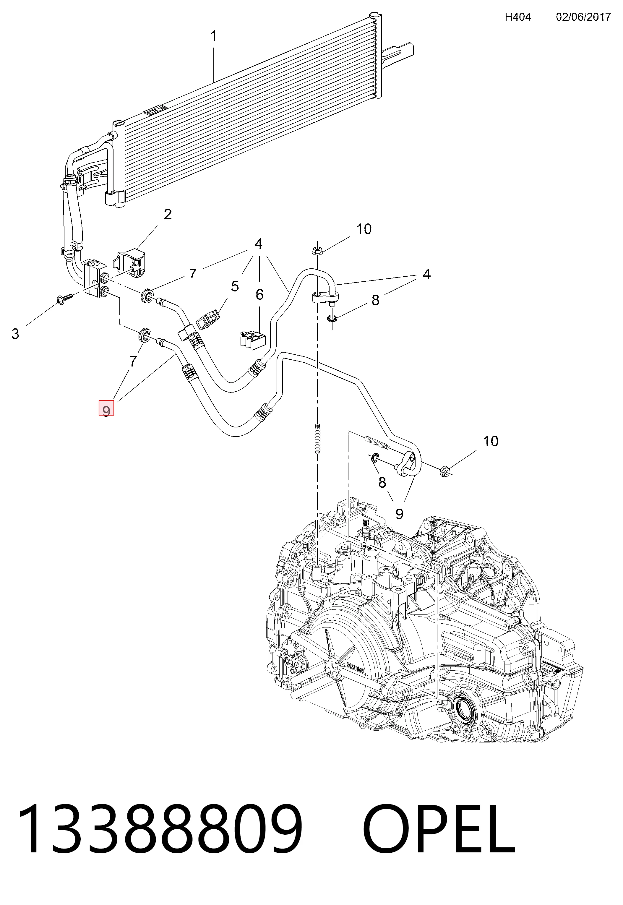 13388809 Peugeot/Citroen Направляющая щупа-индикатора уровня масла в двигателе