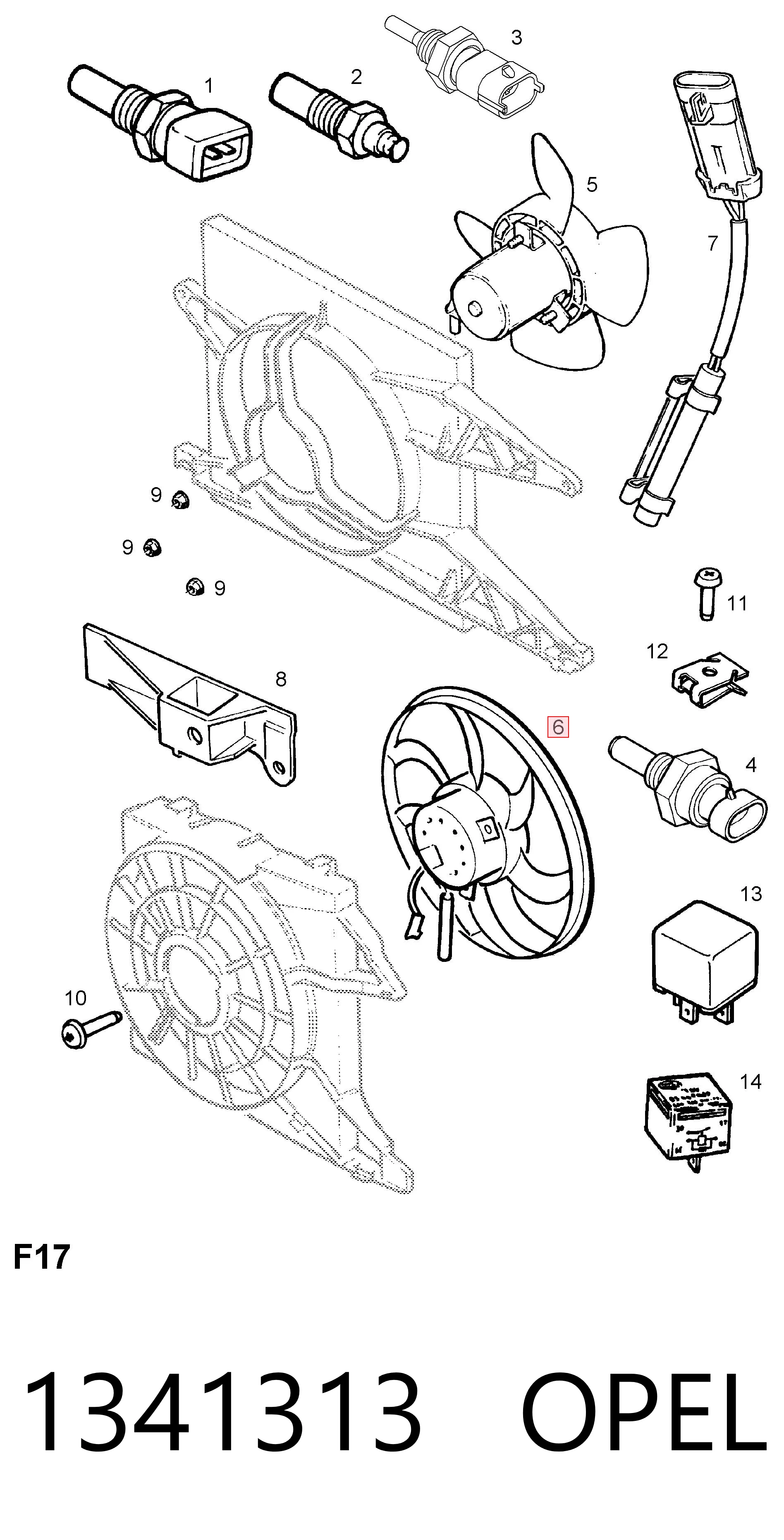 52479136 Peugeot/Citroen Вентилятор радиатора