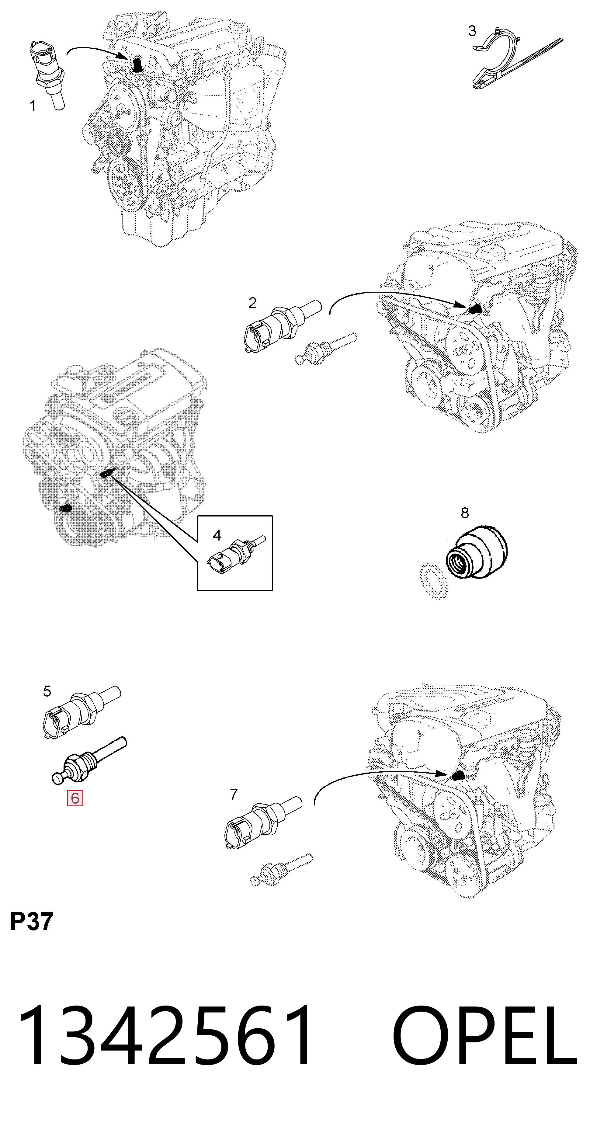 1342561 Opel Термовыключатель