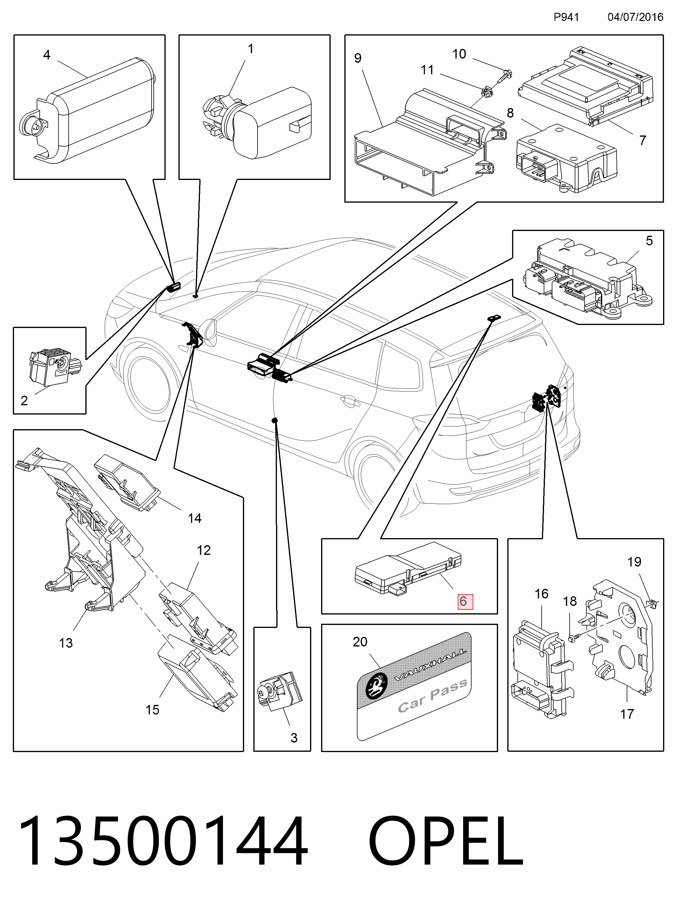 Купить 13523302 Peugeot/Citroen Блок управления центральным замком