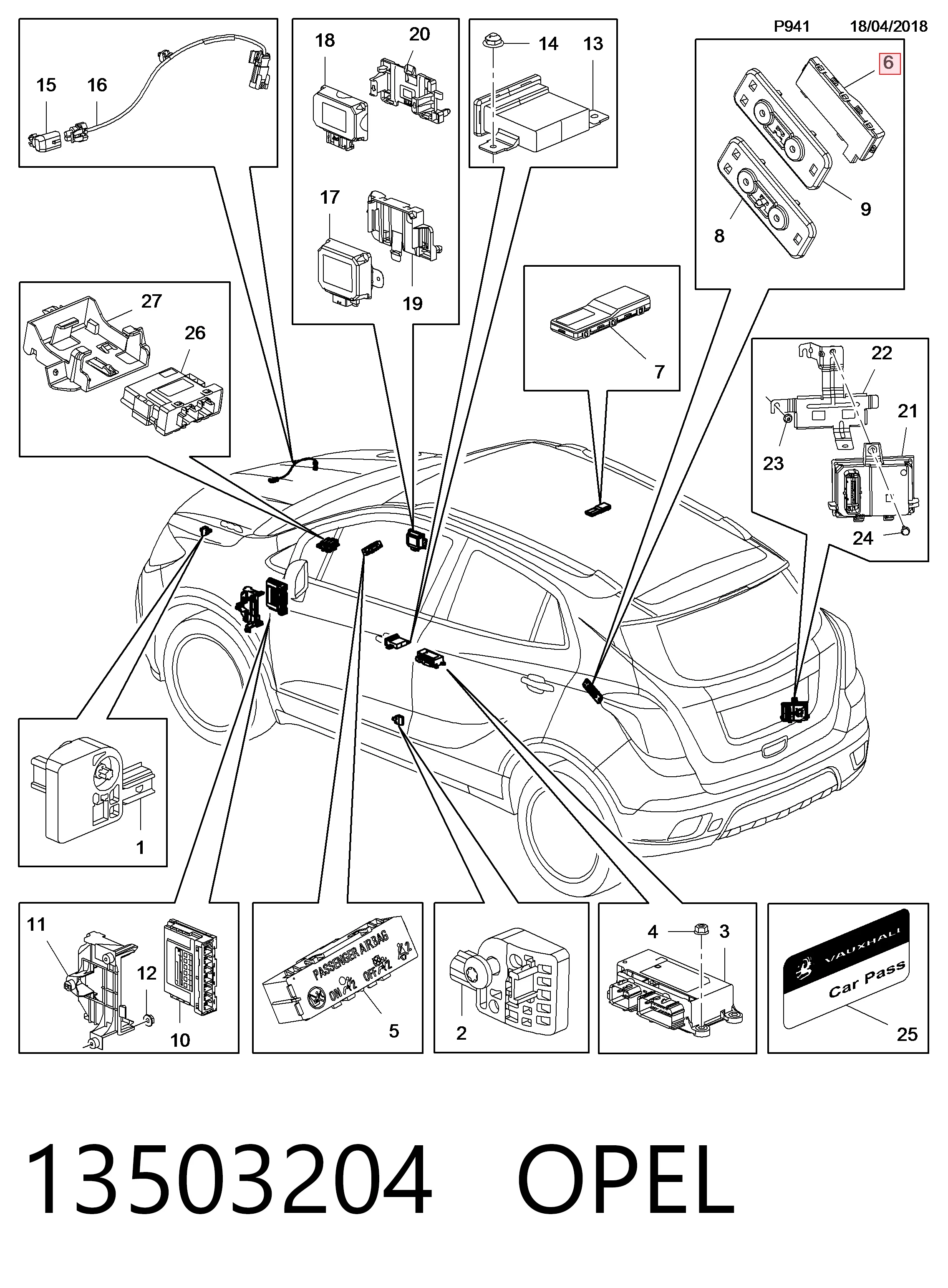 F00HJ00487 Bosch Блок управления центральным замком