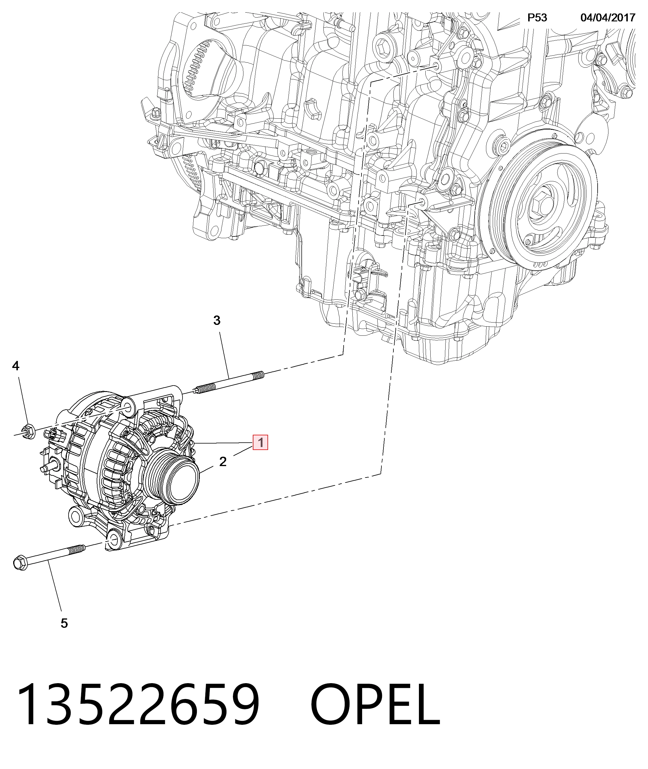 13583100 General Motors Генератор автомобильный