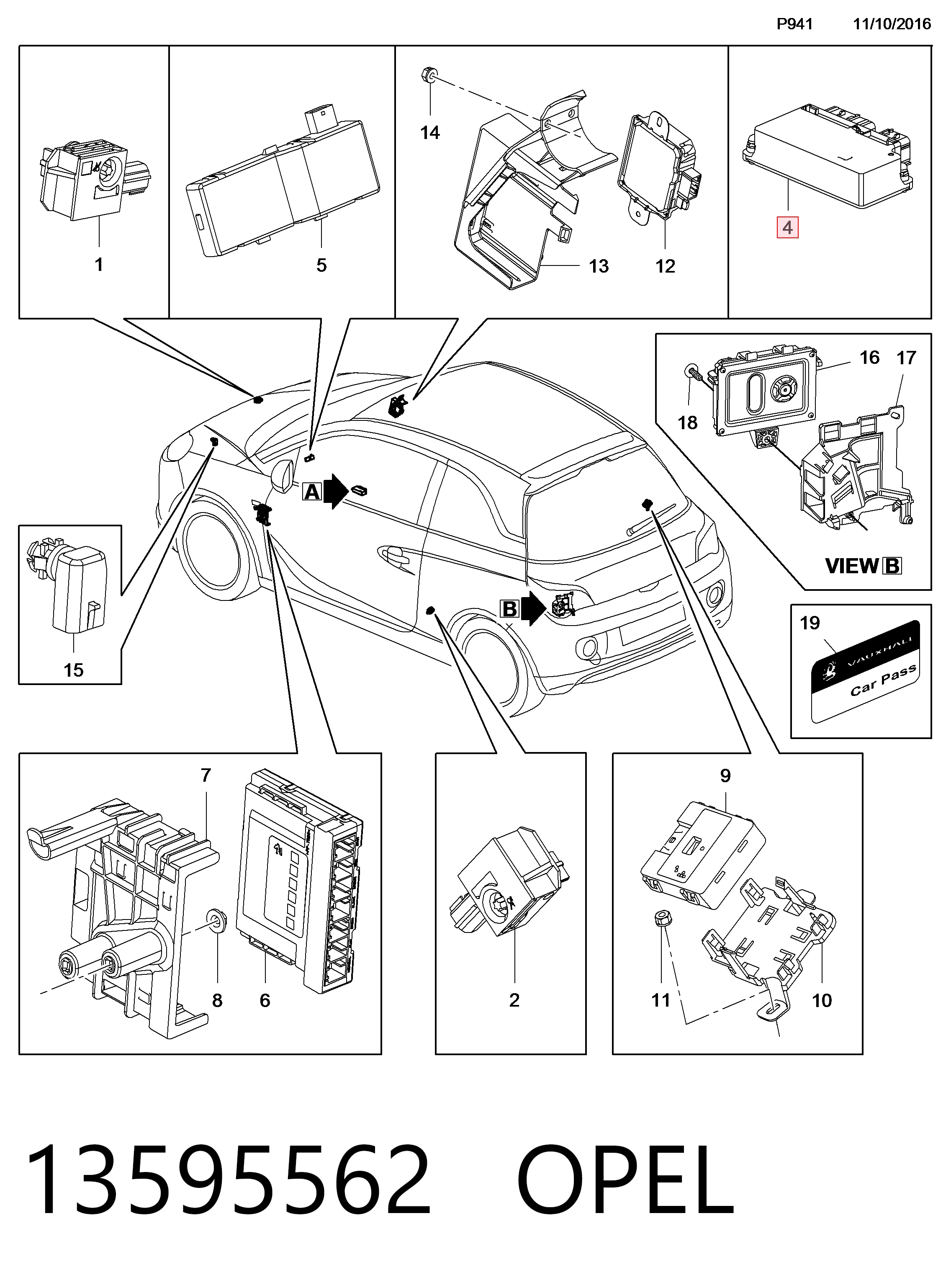 Модуль-процессор управления подушкой безопасности (ЭБУ AIRBAG) Peugeot/Citroen 13595562 цена, от 25.42 USD