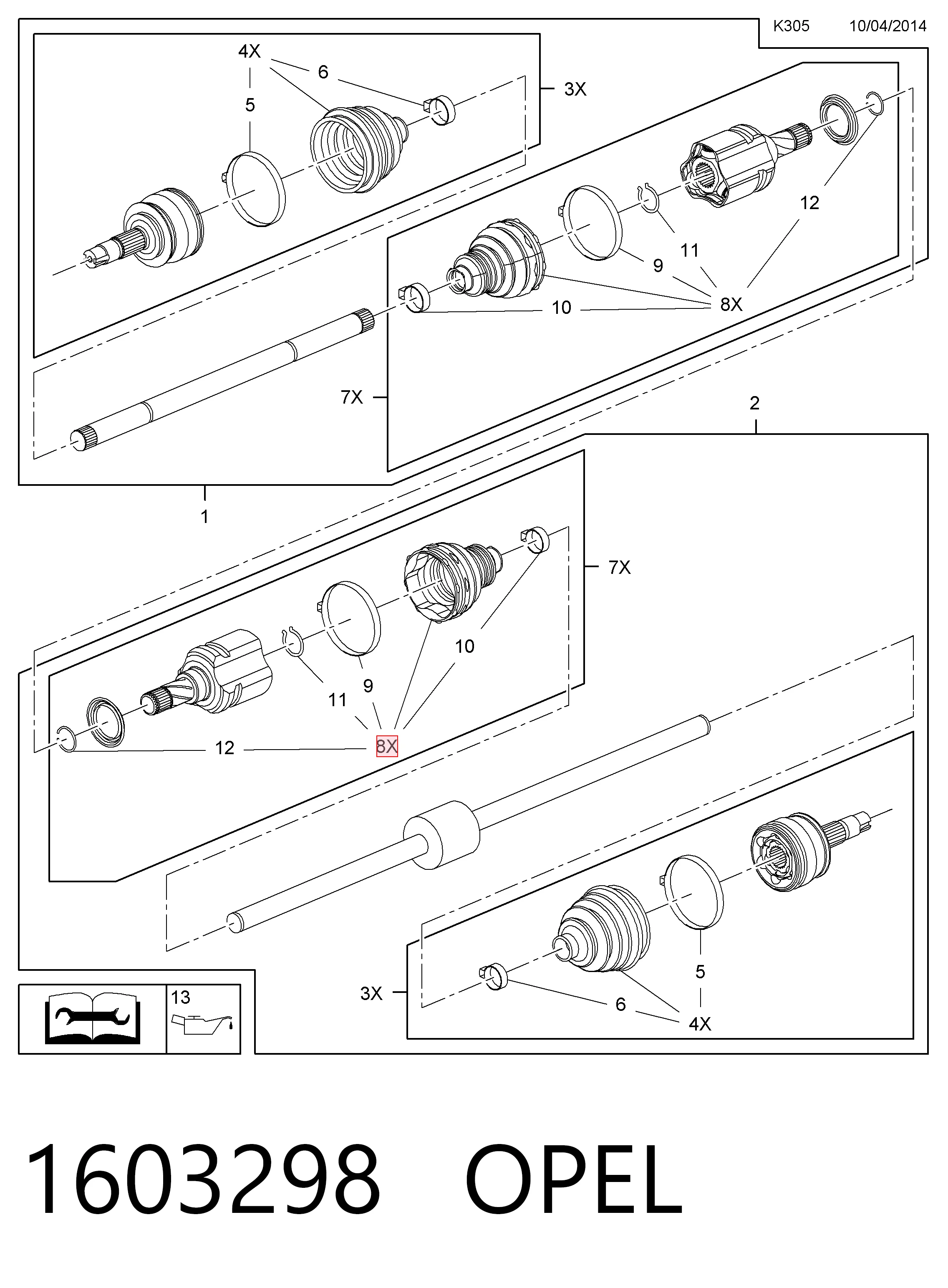 Купить 0036244 GKN-Spidan Пыльник ШРУСа внутренний, передней полуоси, левый
