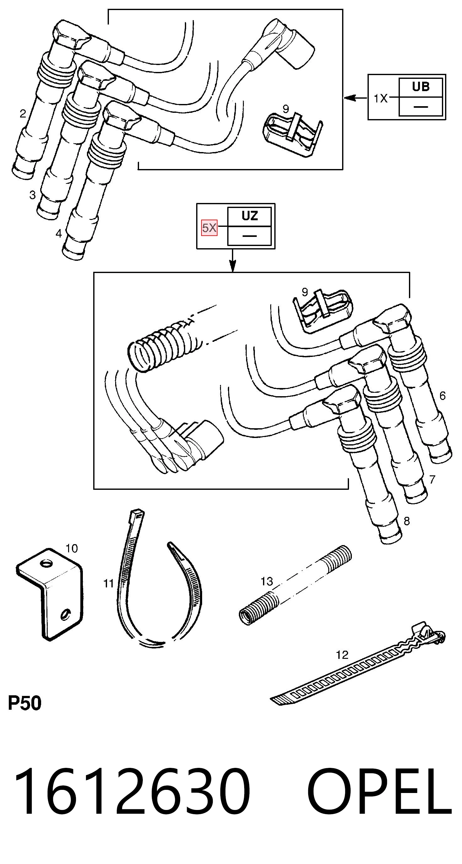 Провода зажигания Magneti Marelli MSK1050 цена, от 41.00 USD