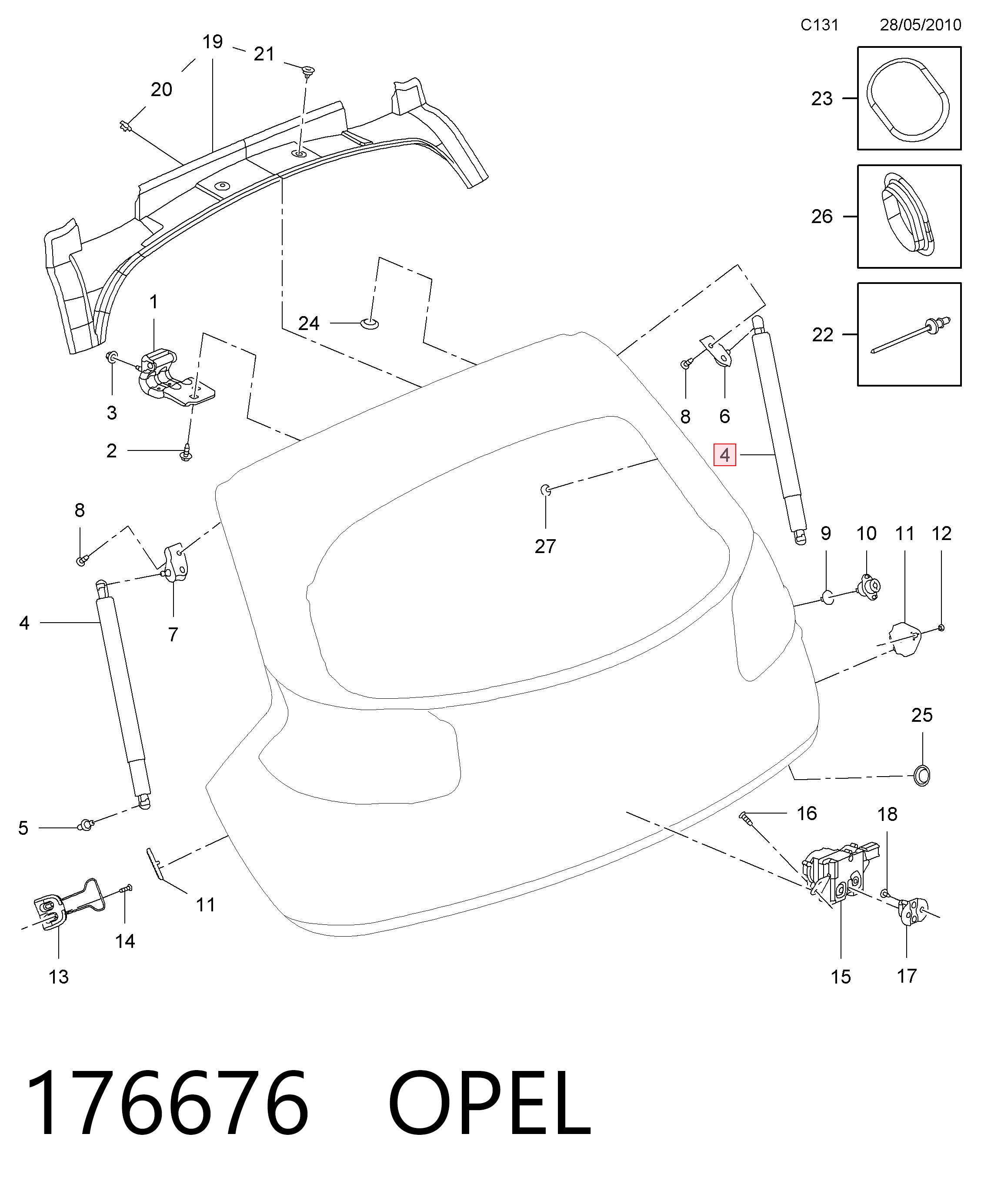 Купить GS0987 Magneti Marelli Амортизатор двери багажника