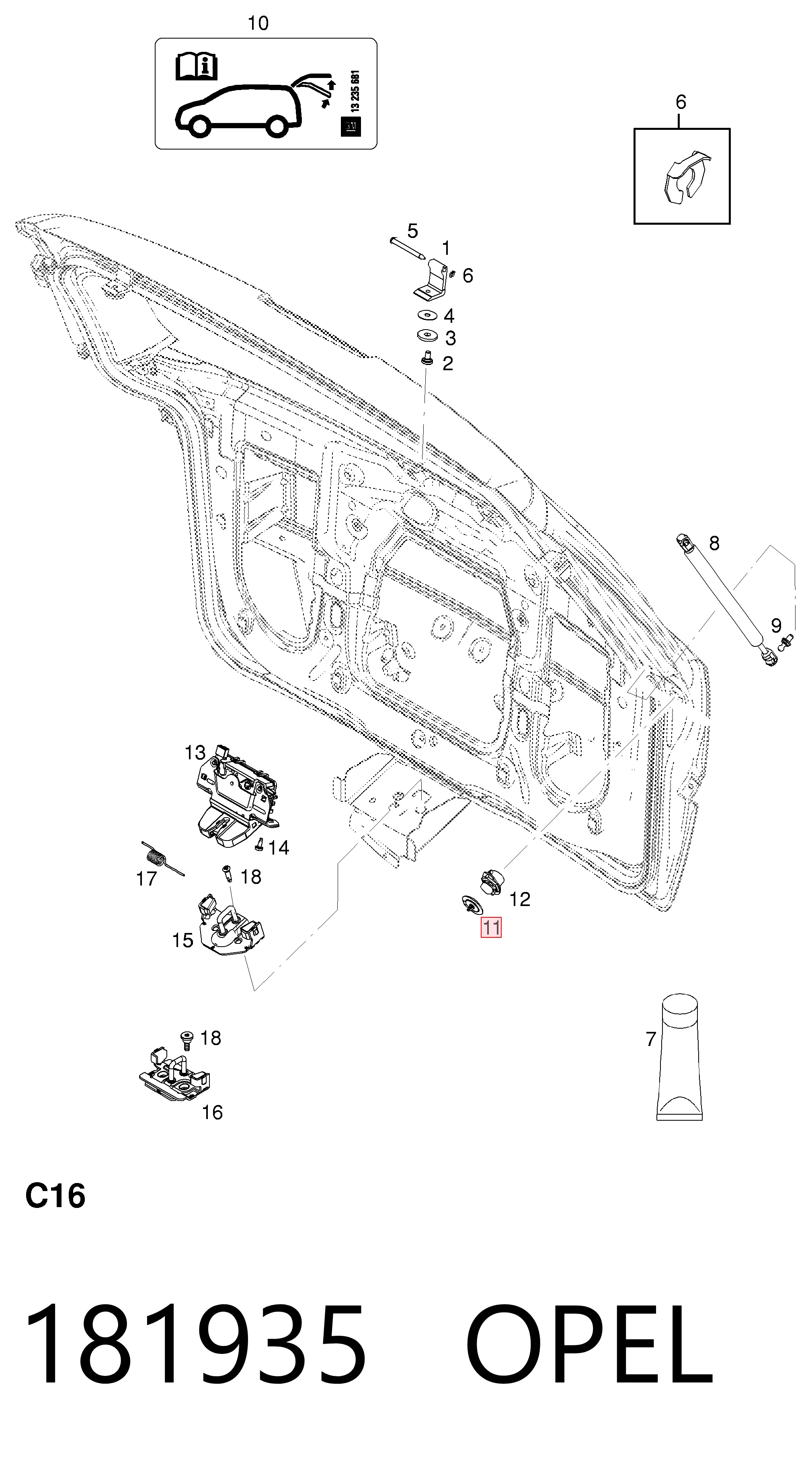  General Motors 13116594 цена, от 7.98 USD