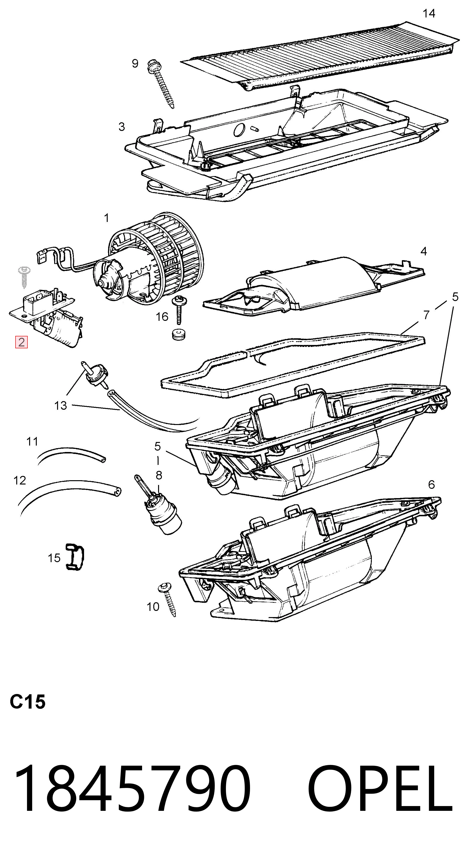 1845790 Opel Реле печки