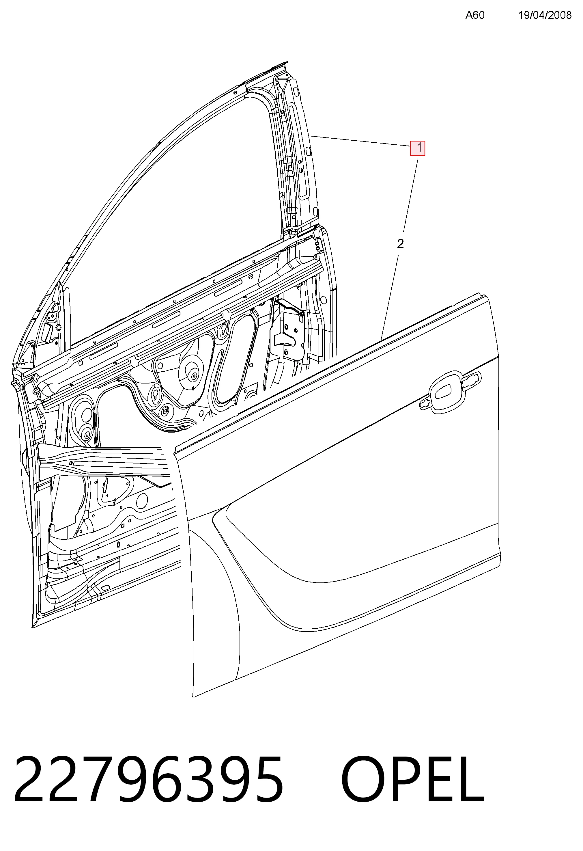 22796395 General Motors Водительская дверь