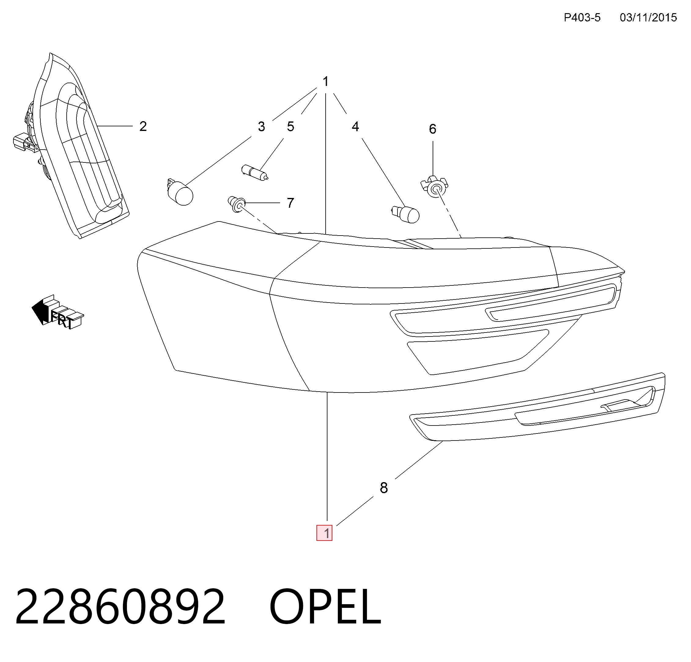 39024225 Peugeot/Citroen Фонари задние