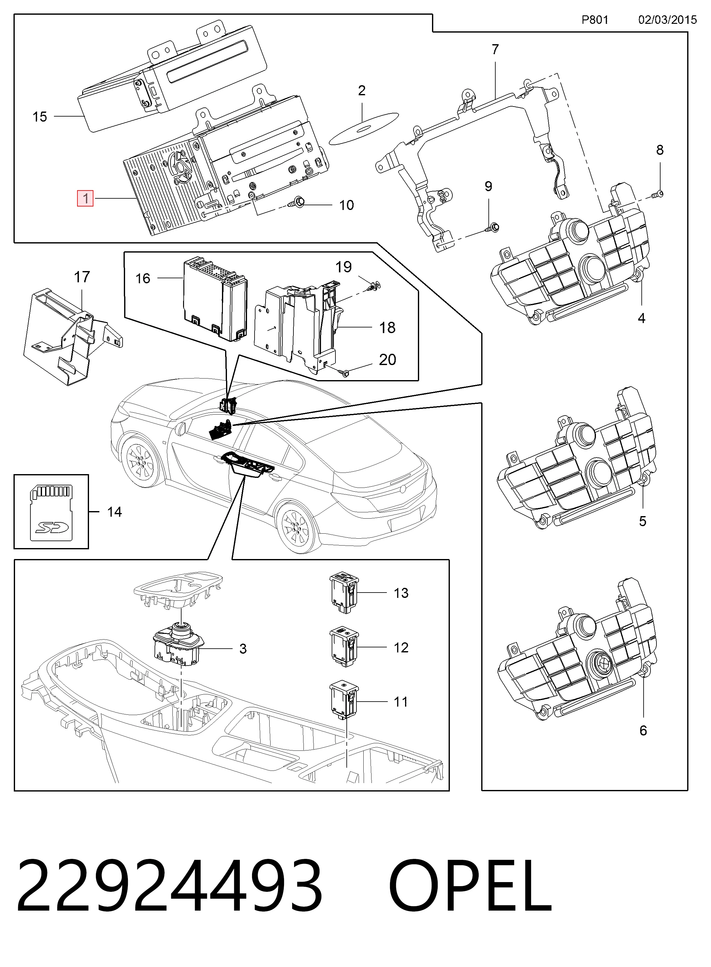 Радиоприемник на Opel Insignia A G09