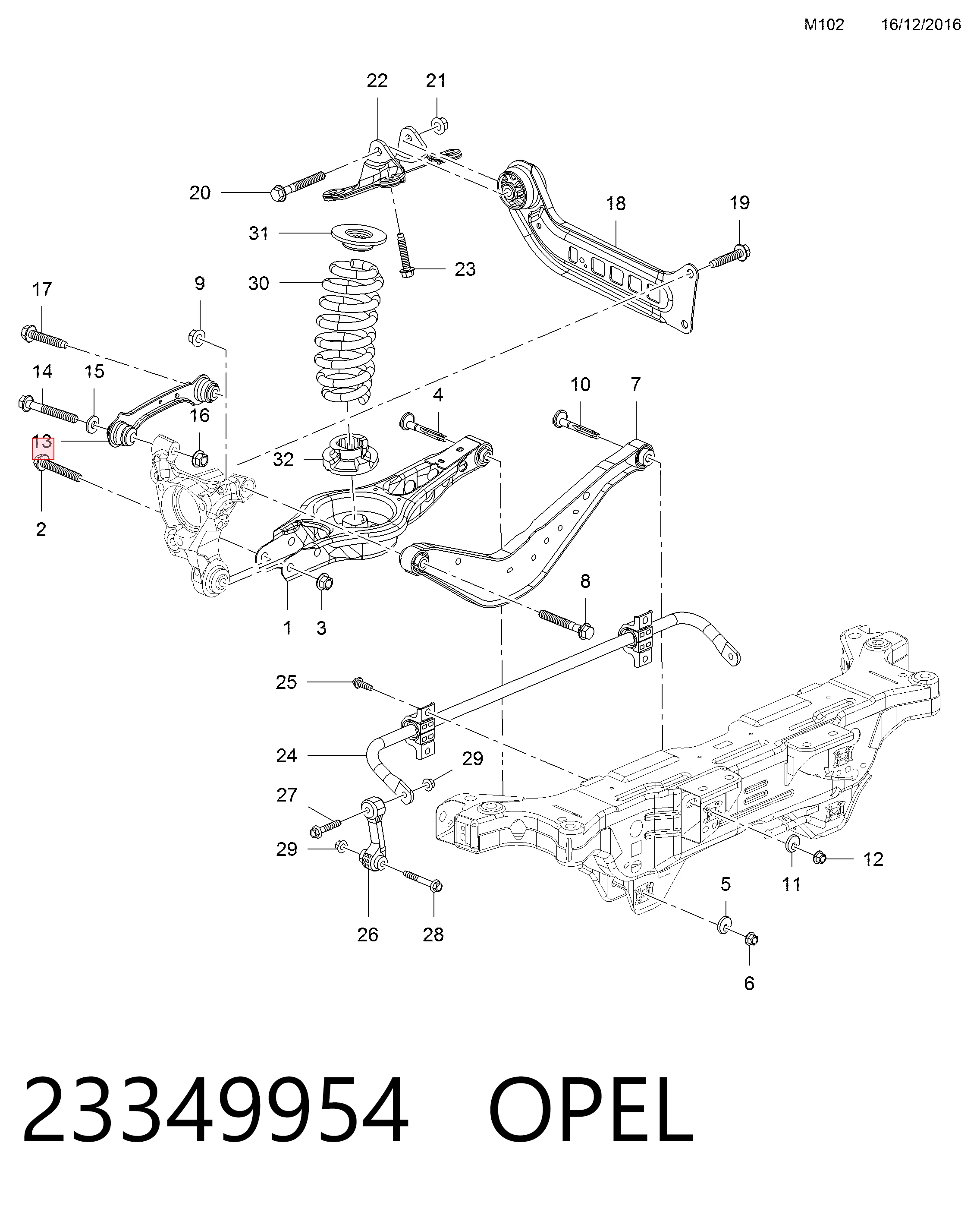 84309092 Peugeot/Citroen Верхний рычаг задней подвески правый