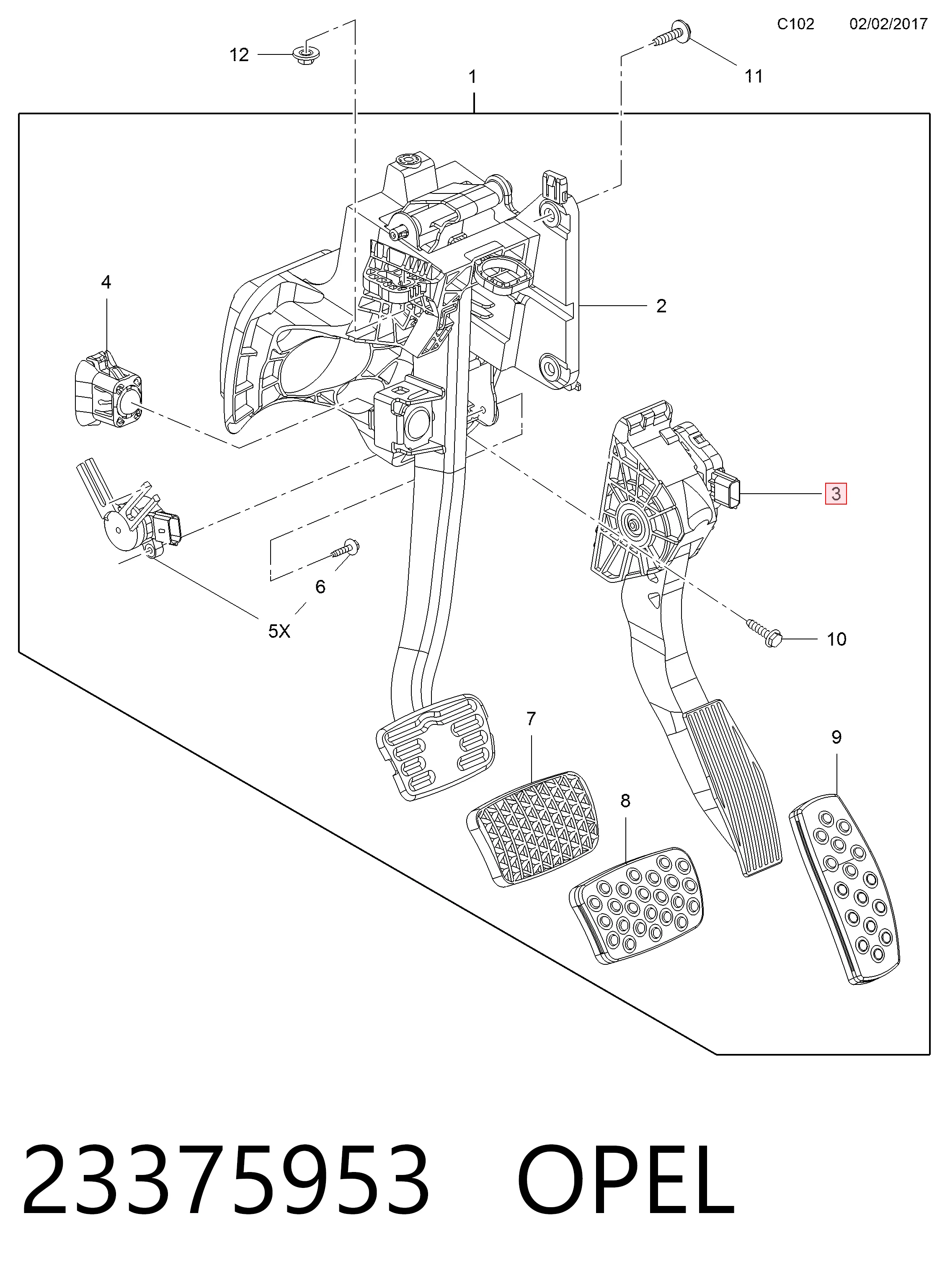 Педаль газа (акселератора) General Motors 84657611 цена, от 108.87 USD