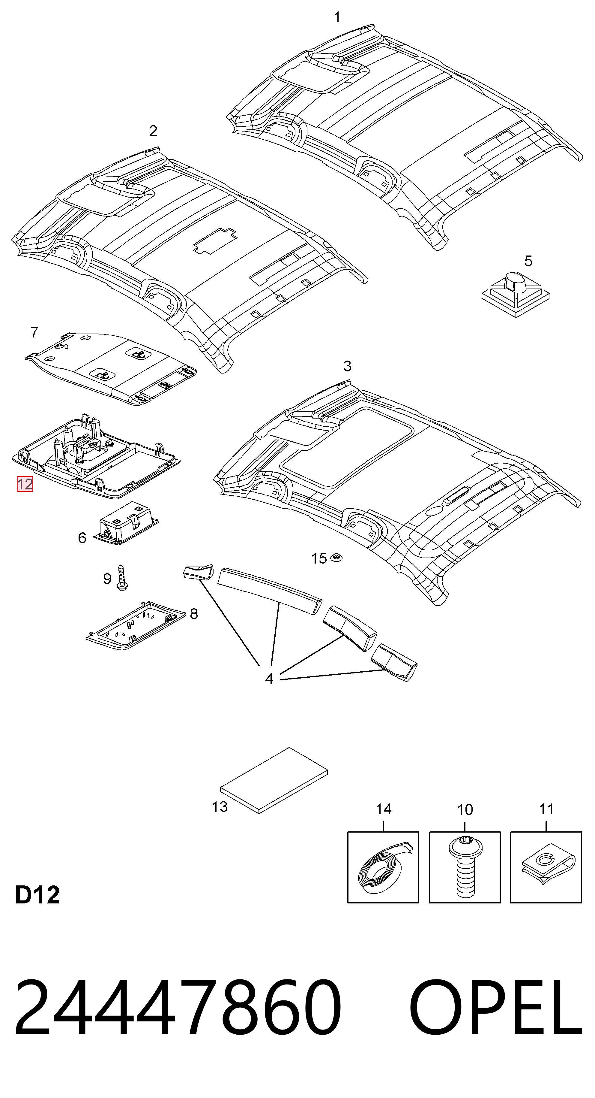 24447860 Peugeot/Citroen Лампочка освещения салона