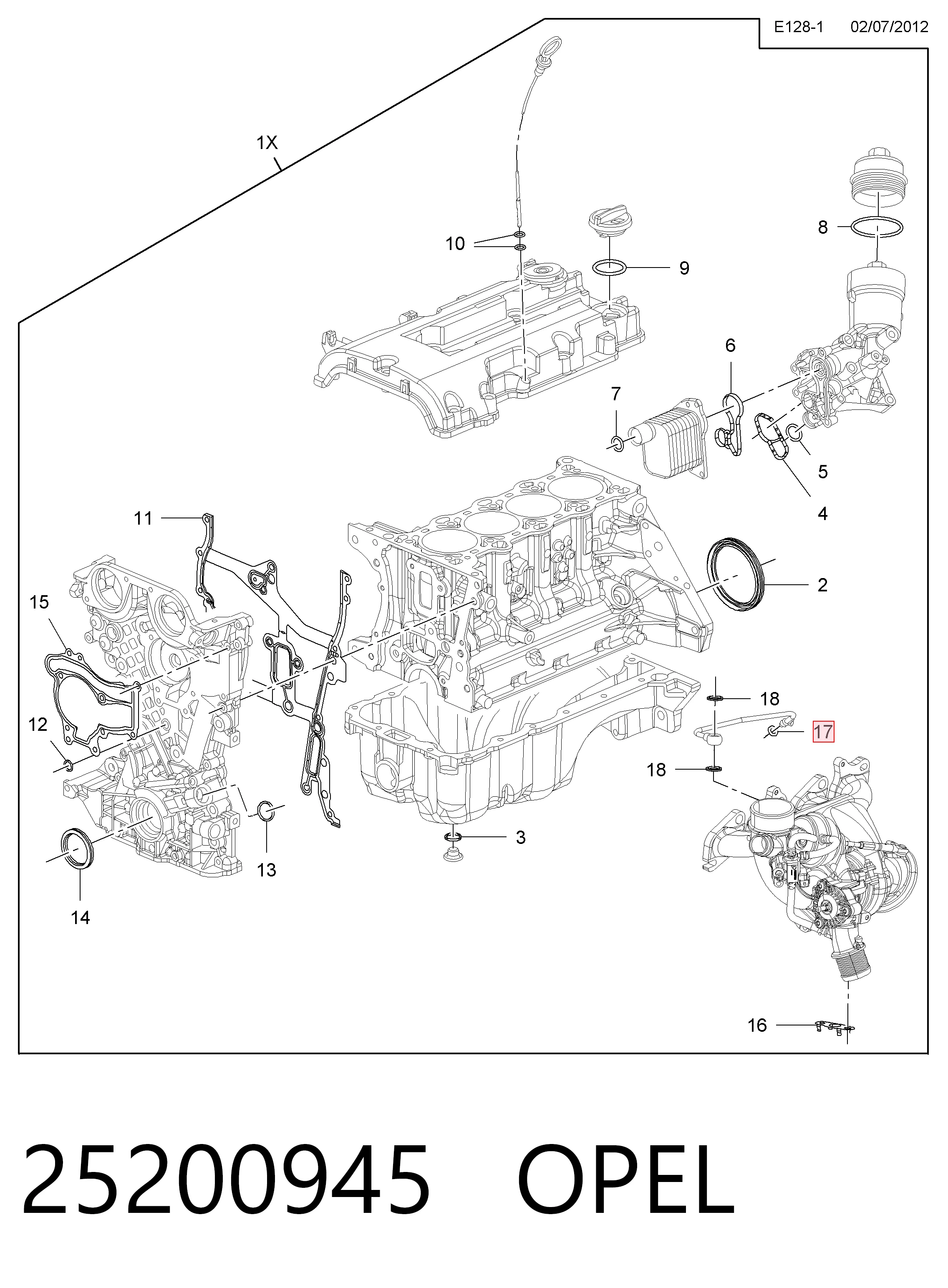 Прокладка шланга подачи масла к турбине Peugeot/Citroen 55558112 цена, от 0.90 USD