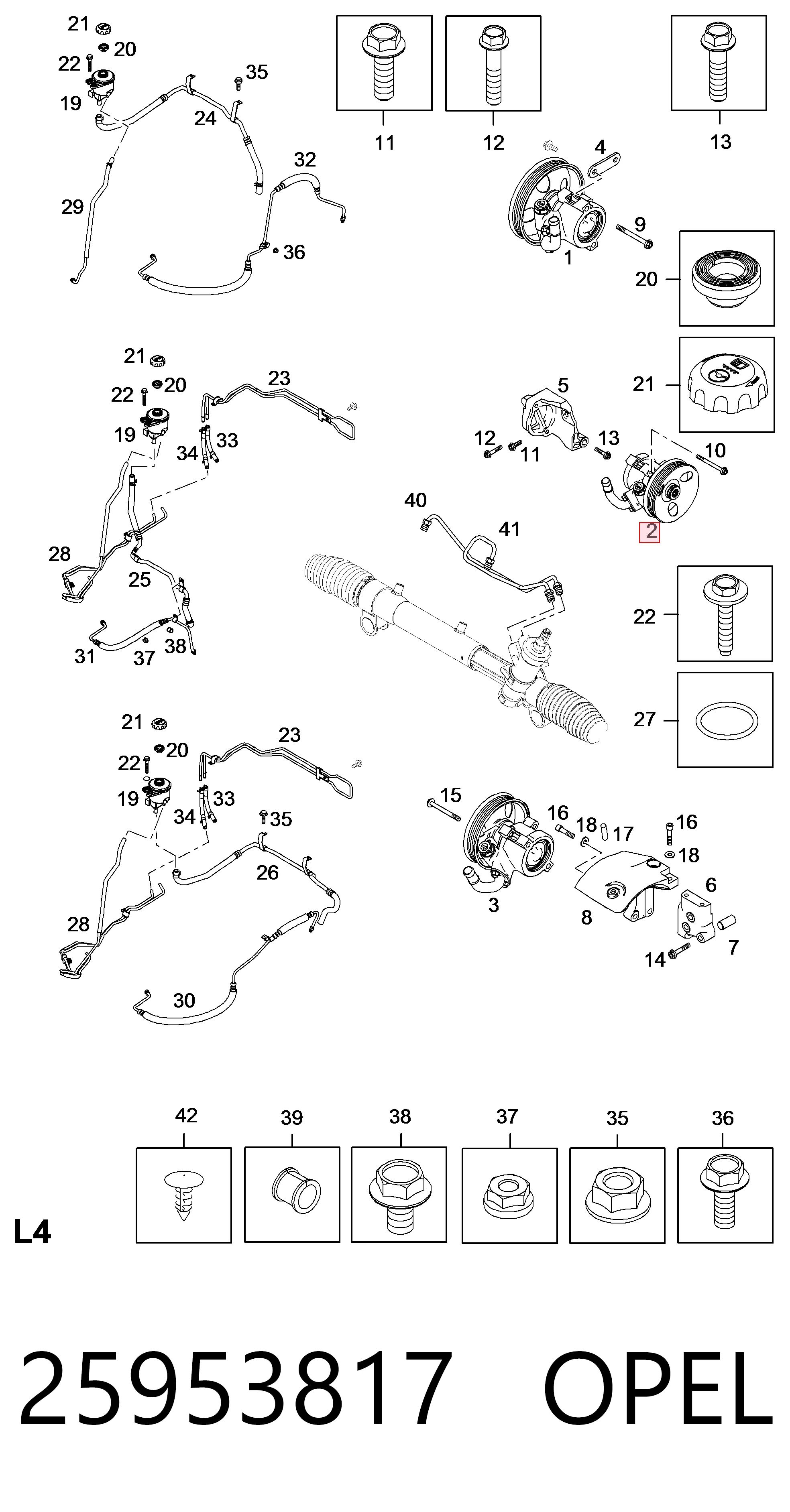 25953817 Opel ГУР руля