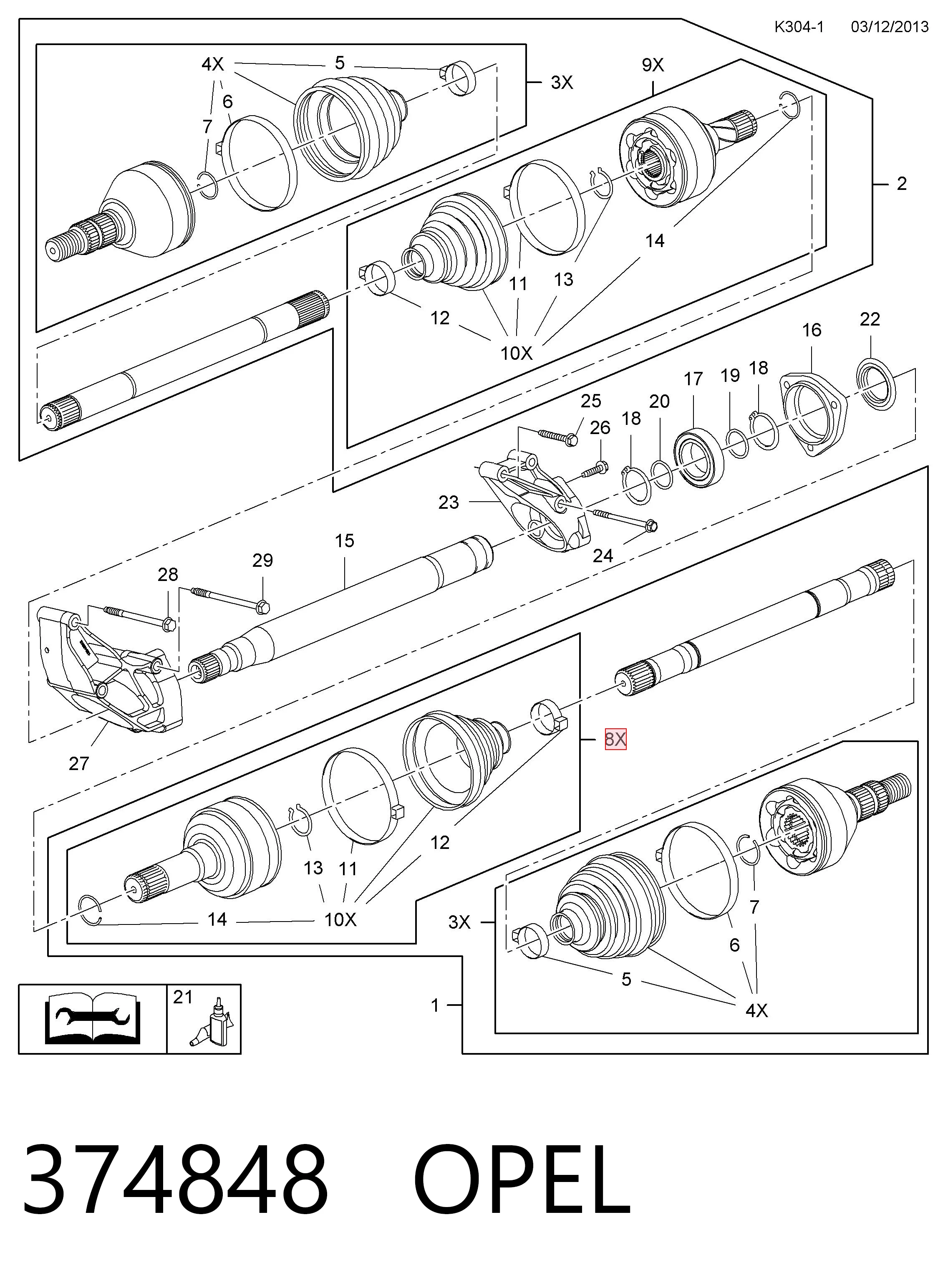 Купить 0036603 GKN-Spidan Шрус внутренний левый