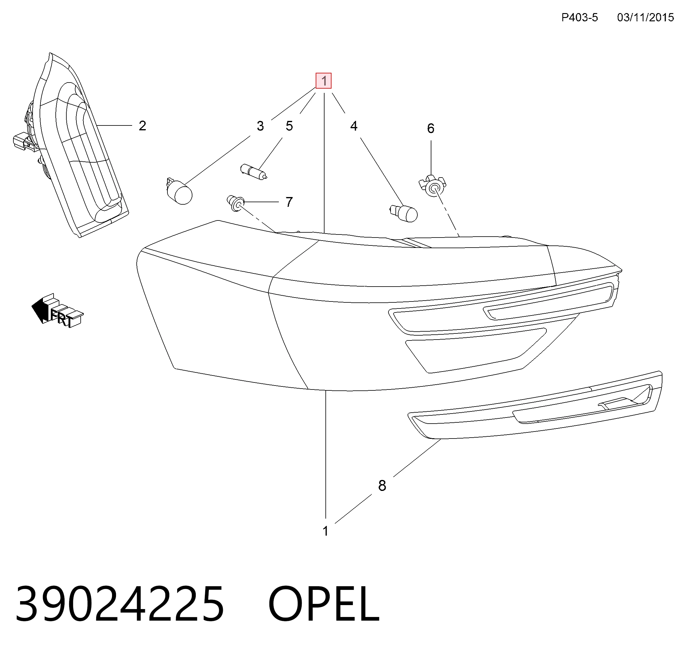 Фонарь задний правый Peugeot/Citroen 39024225 цена, от 274.35 USD