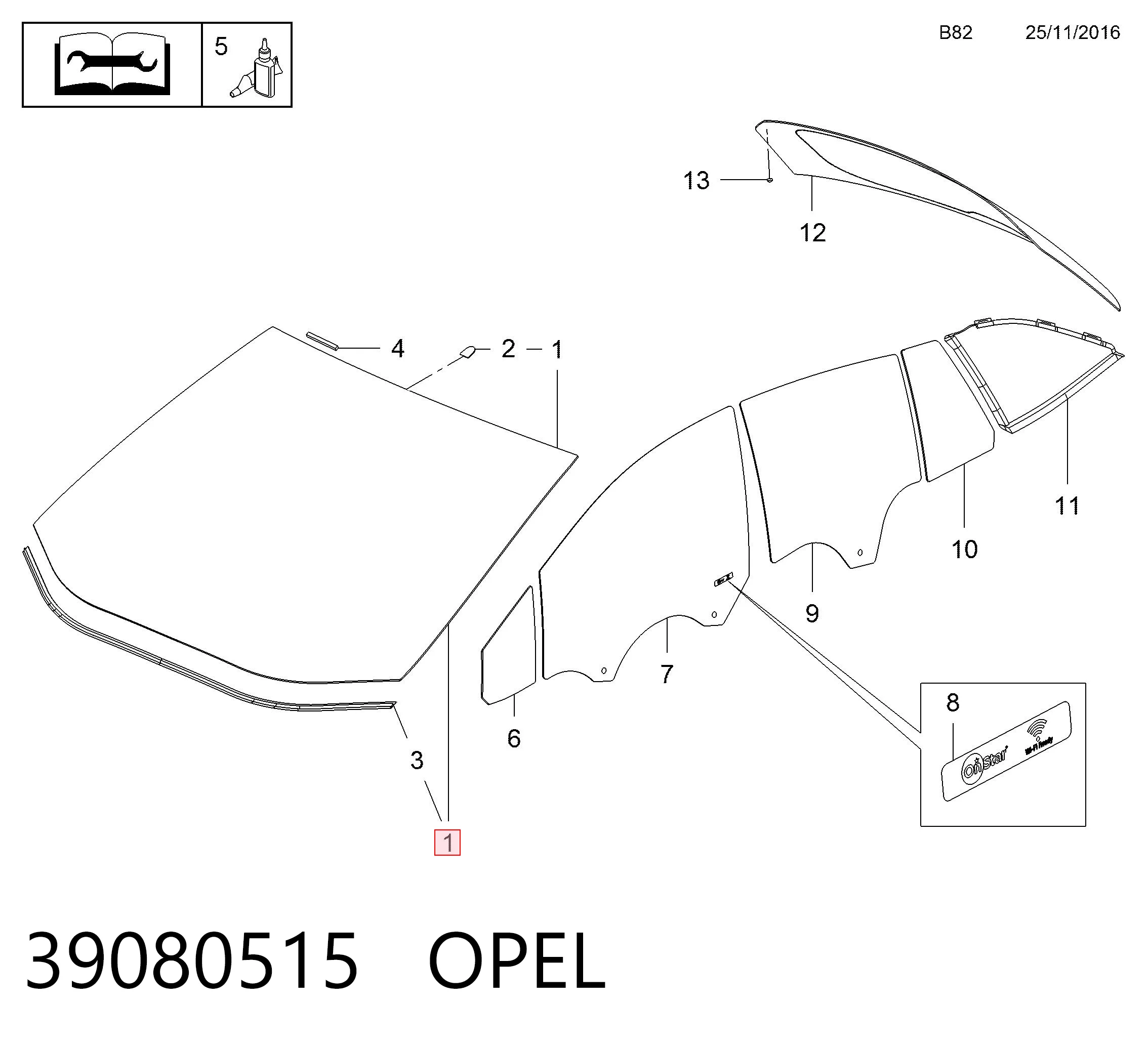 39200052 Peugeot/Citroen Автостекло