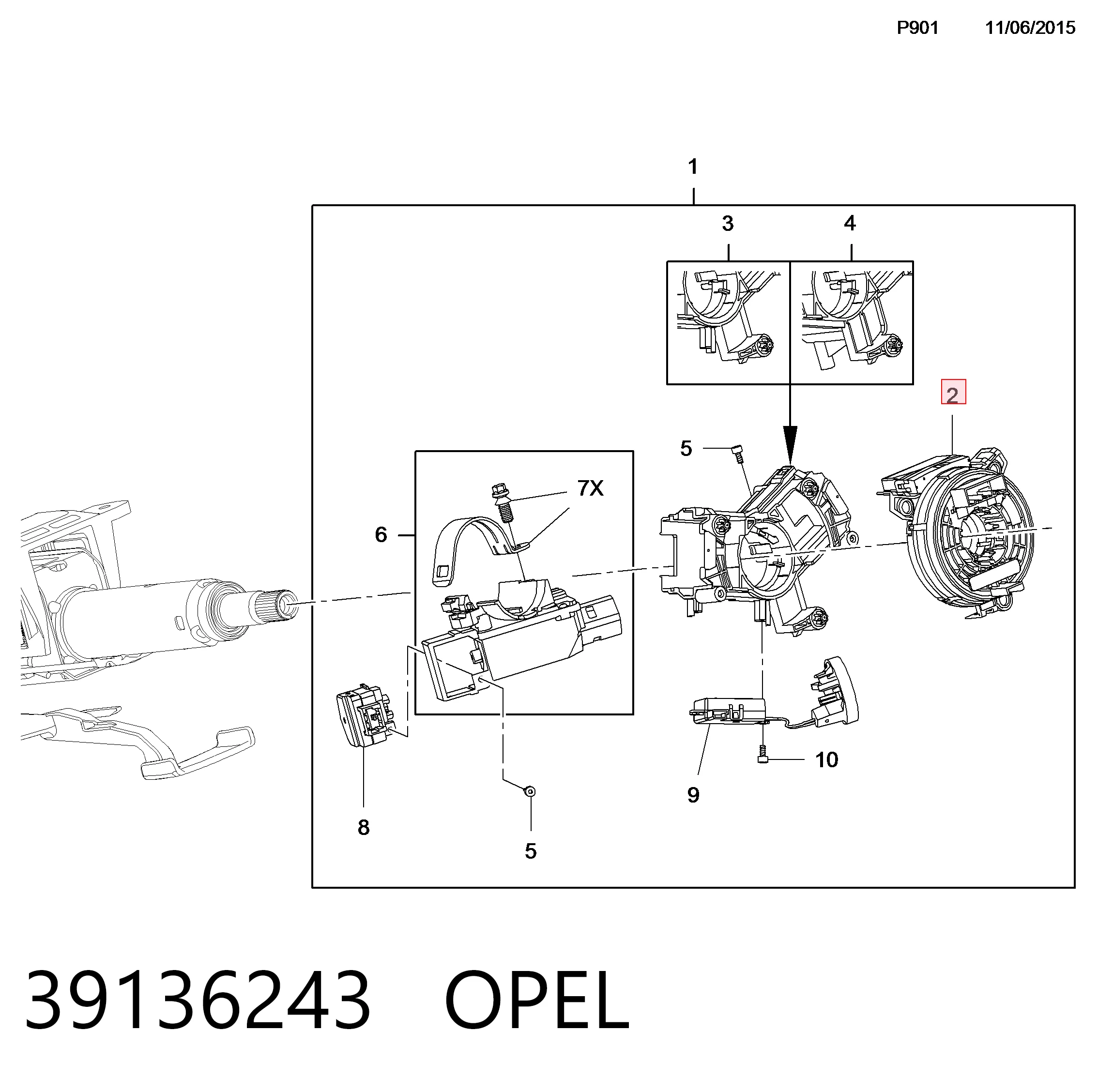 39017556 Peugeot/Citroen Кольцо подушки безопасности
