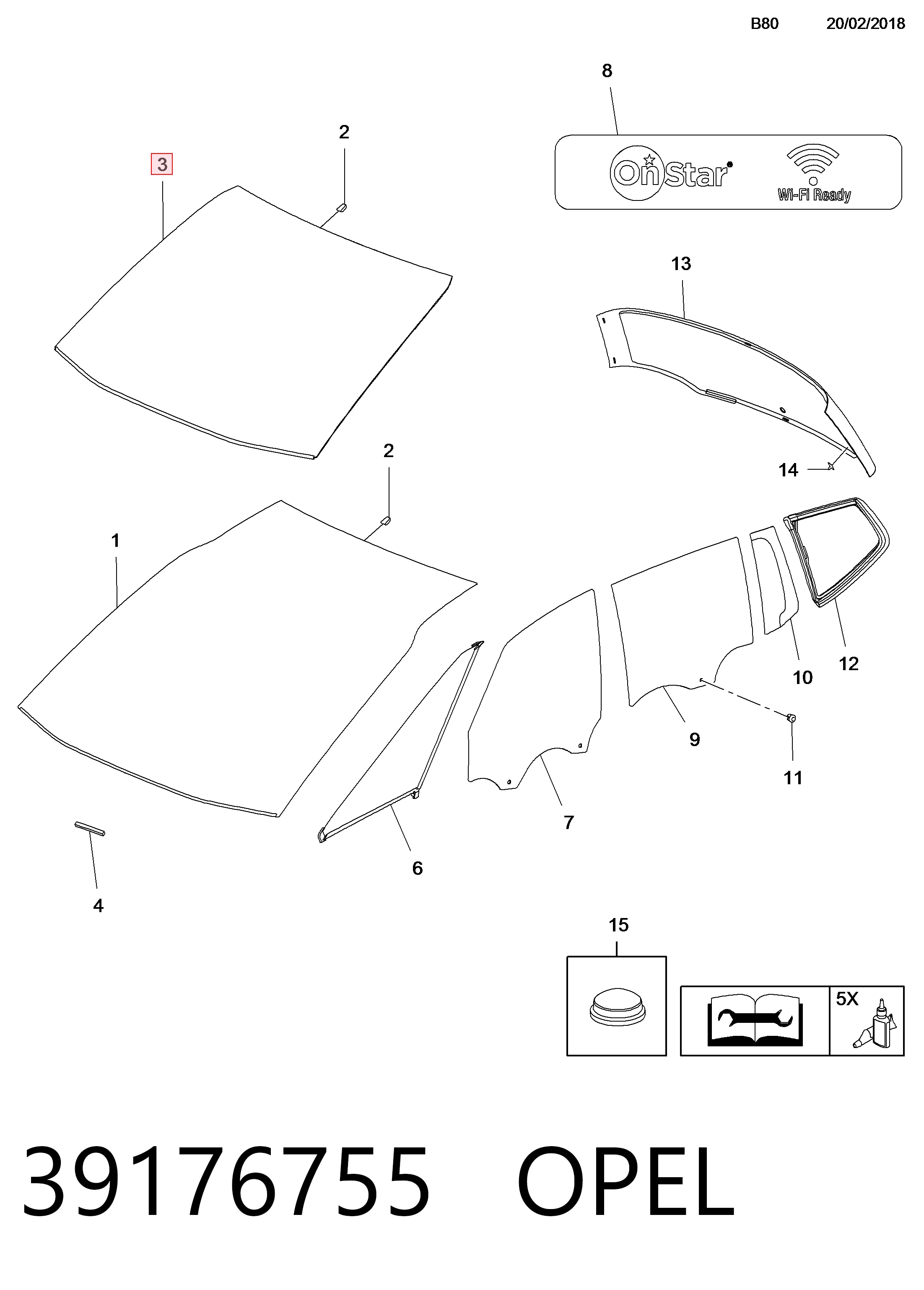 20875740 General Motors Автостекло