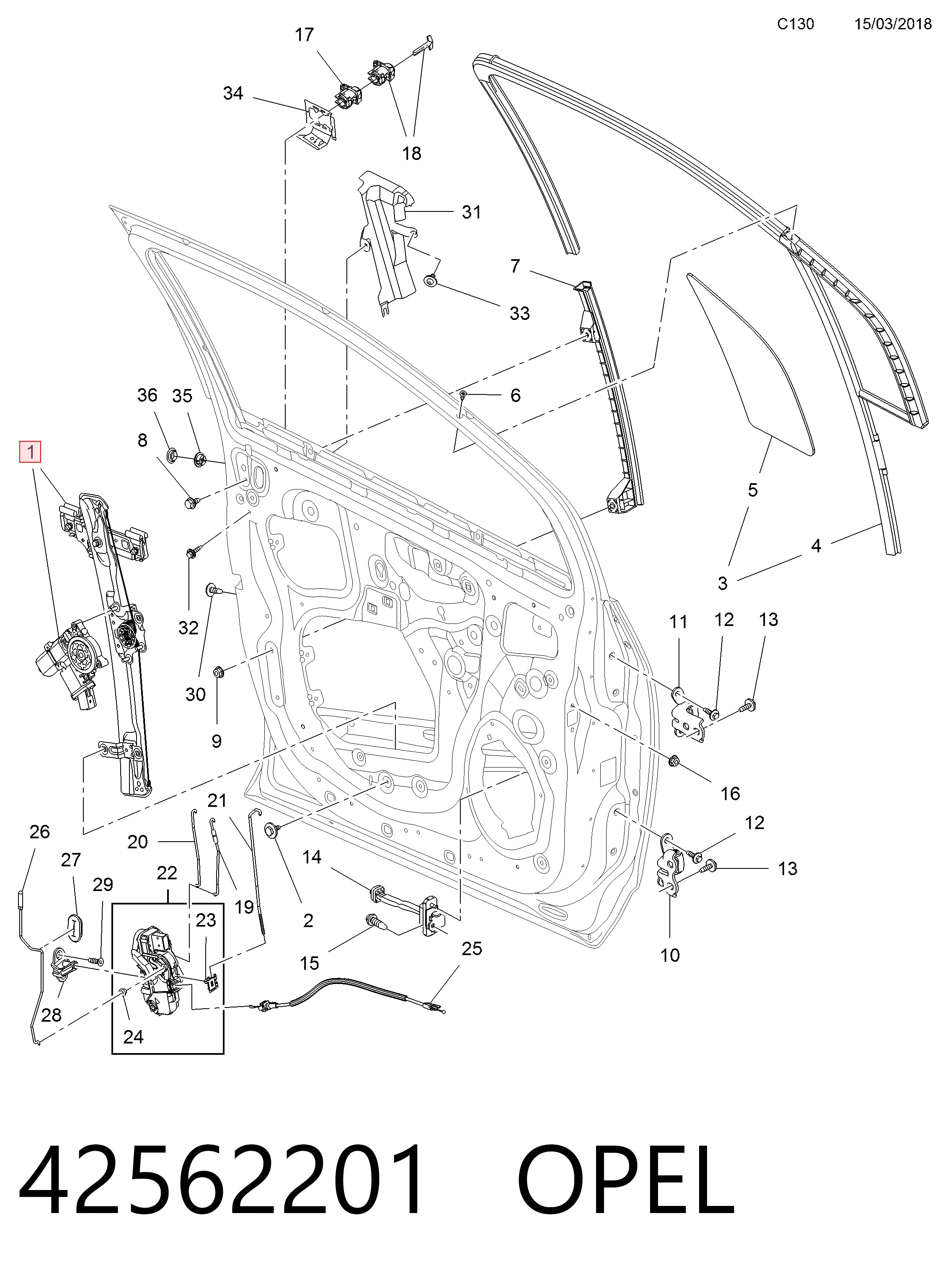 Стеклоподъемник передней правой двери Peugeot/Citroen 42693258 цена, от  USD
