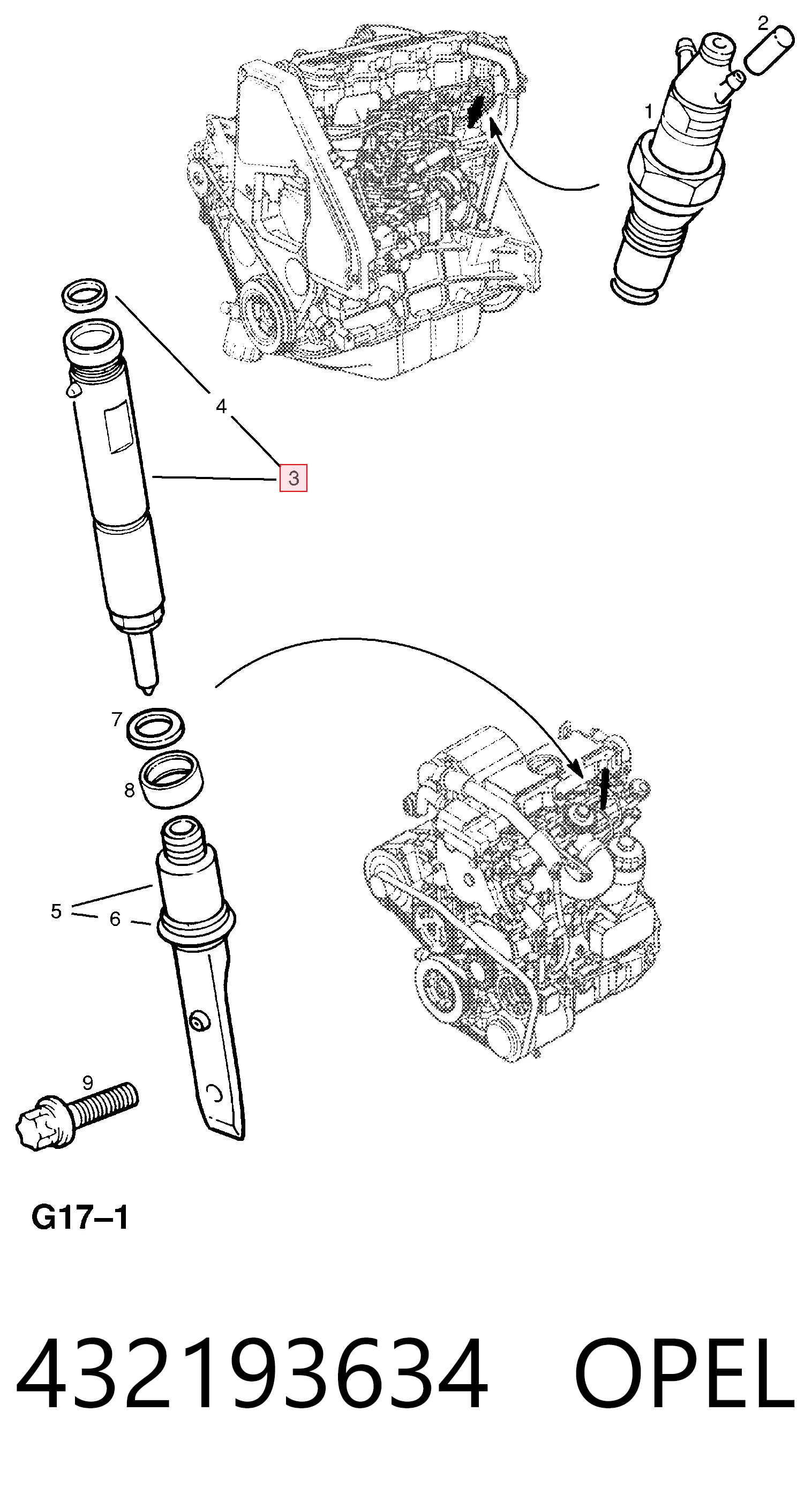 432193634 General Motors Топливные форсунки