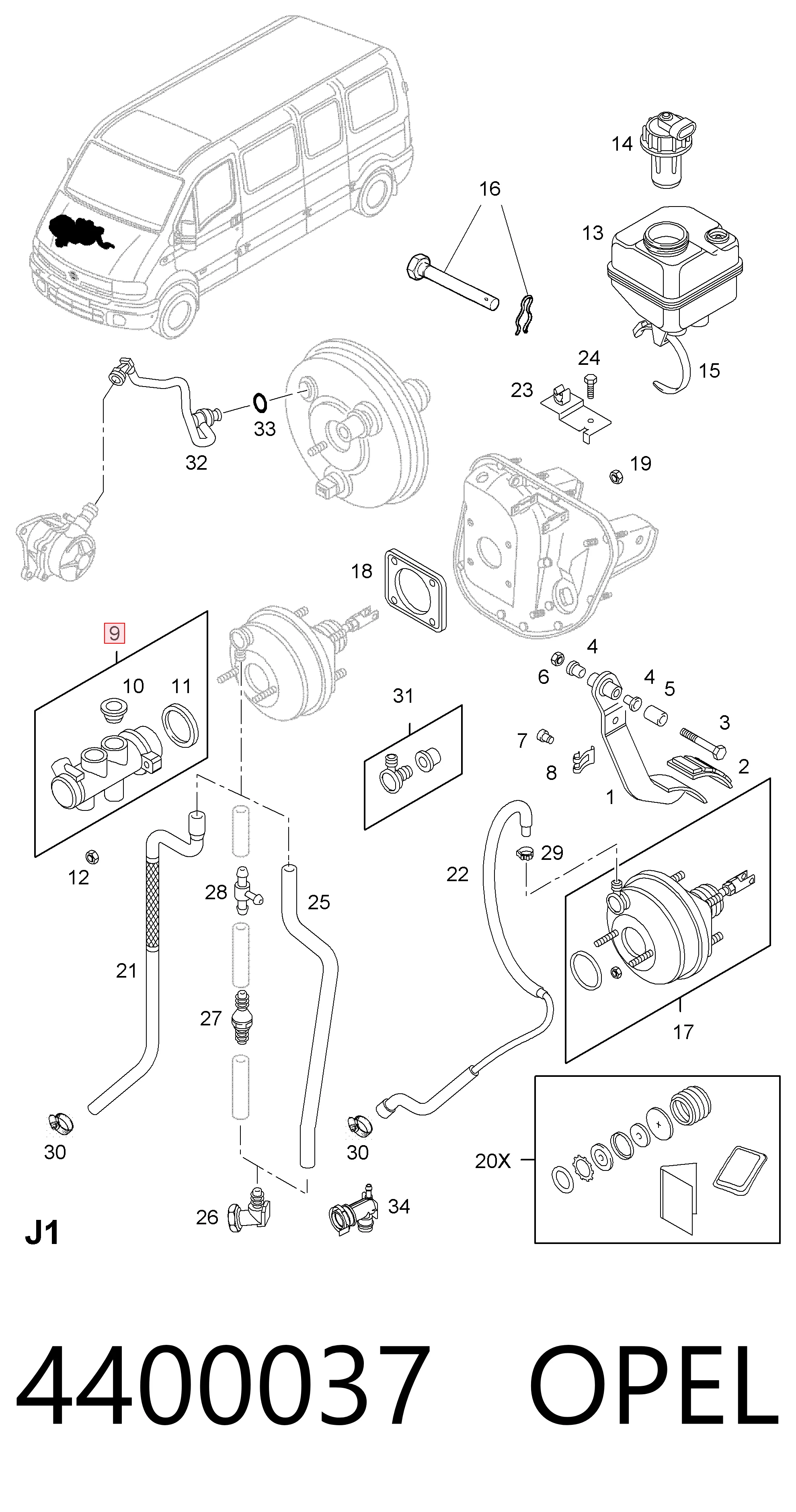 LM51040 Polcar Цилиндр тормозной, главный
