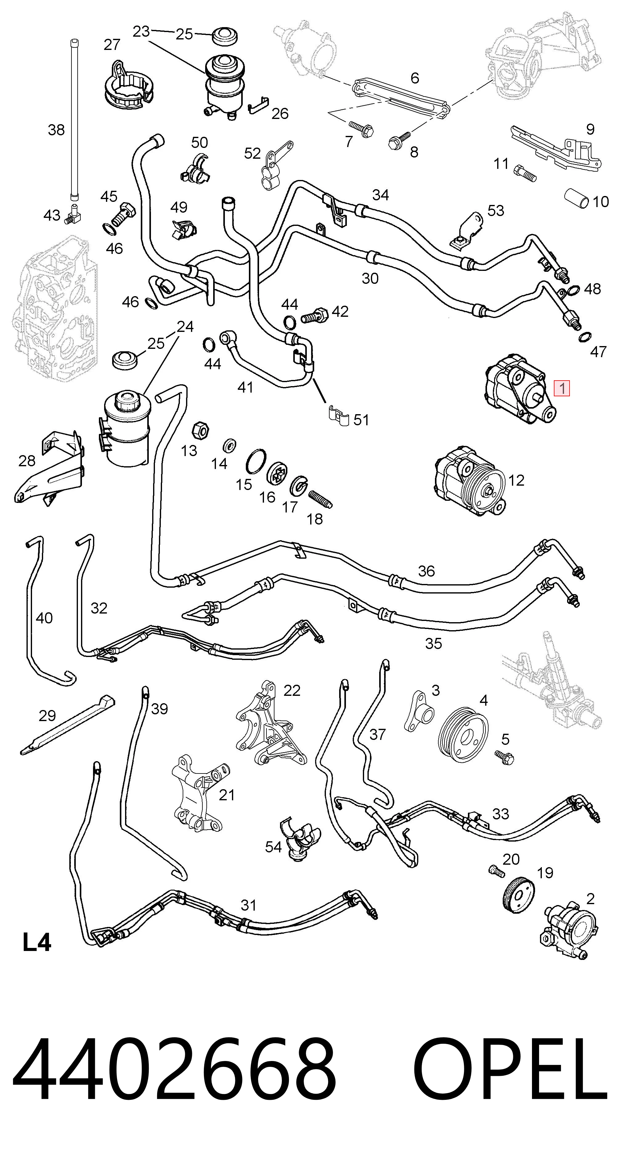 4402668 Opel ГУР руля