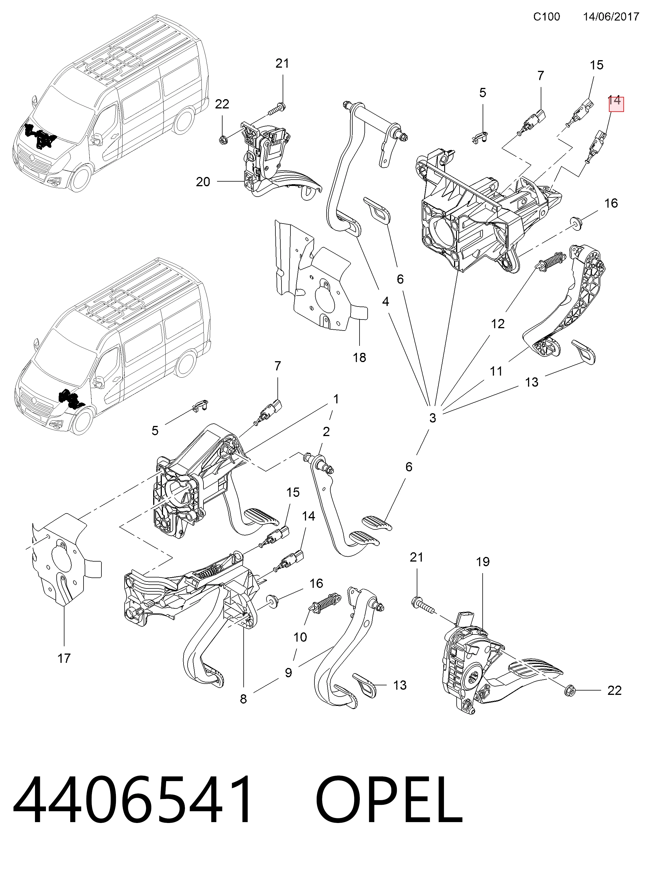 95514759 General Motors Датчик включения сцепления