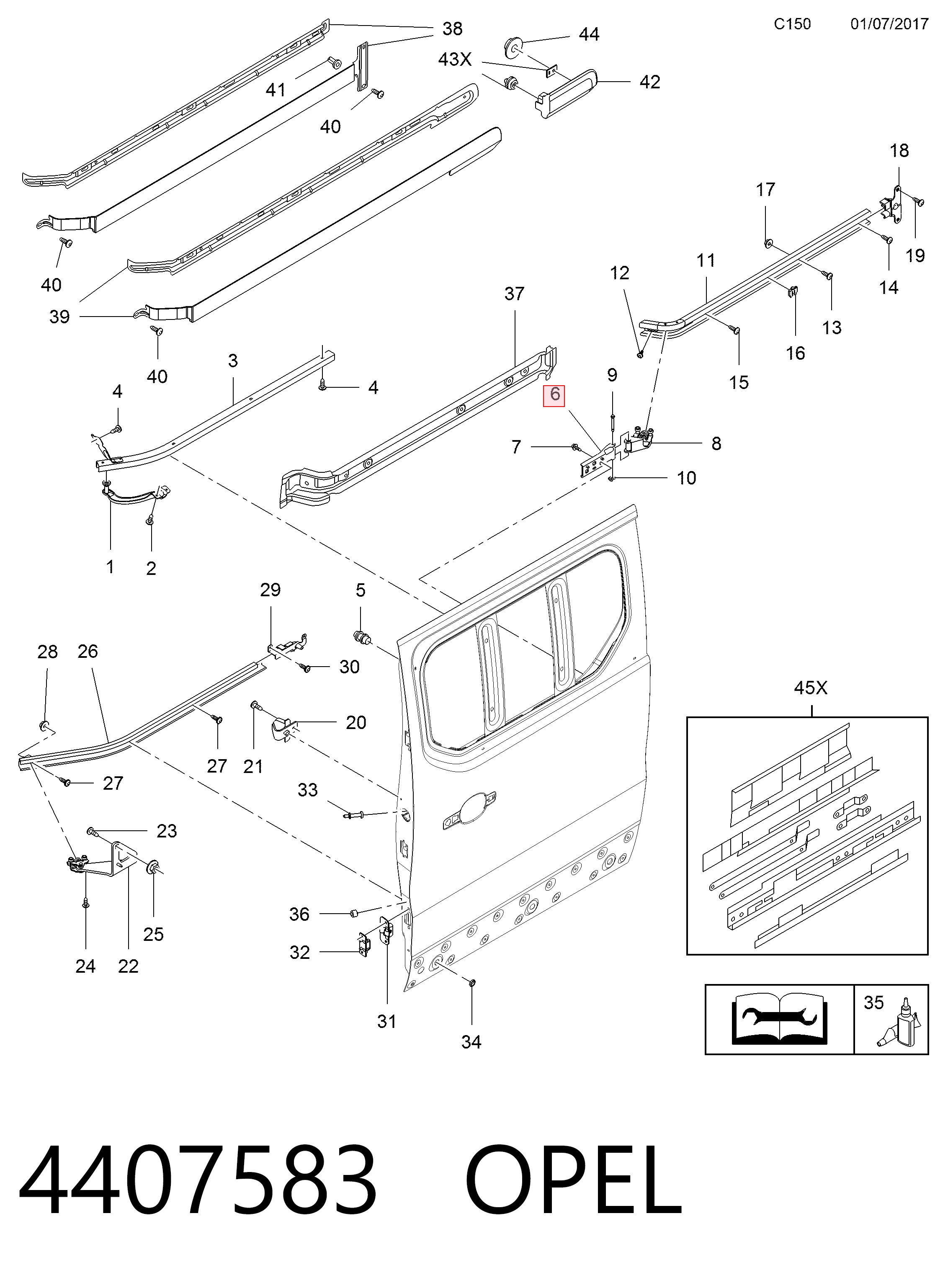 Купить 777645238R Nissan/Infiniti Ролик двери боковой (сдвижной) правый центральный
