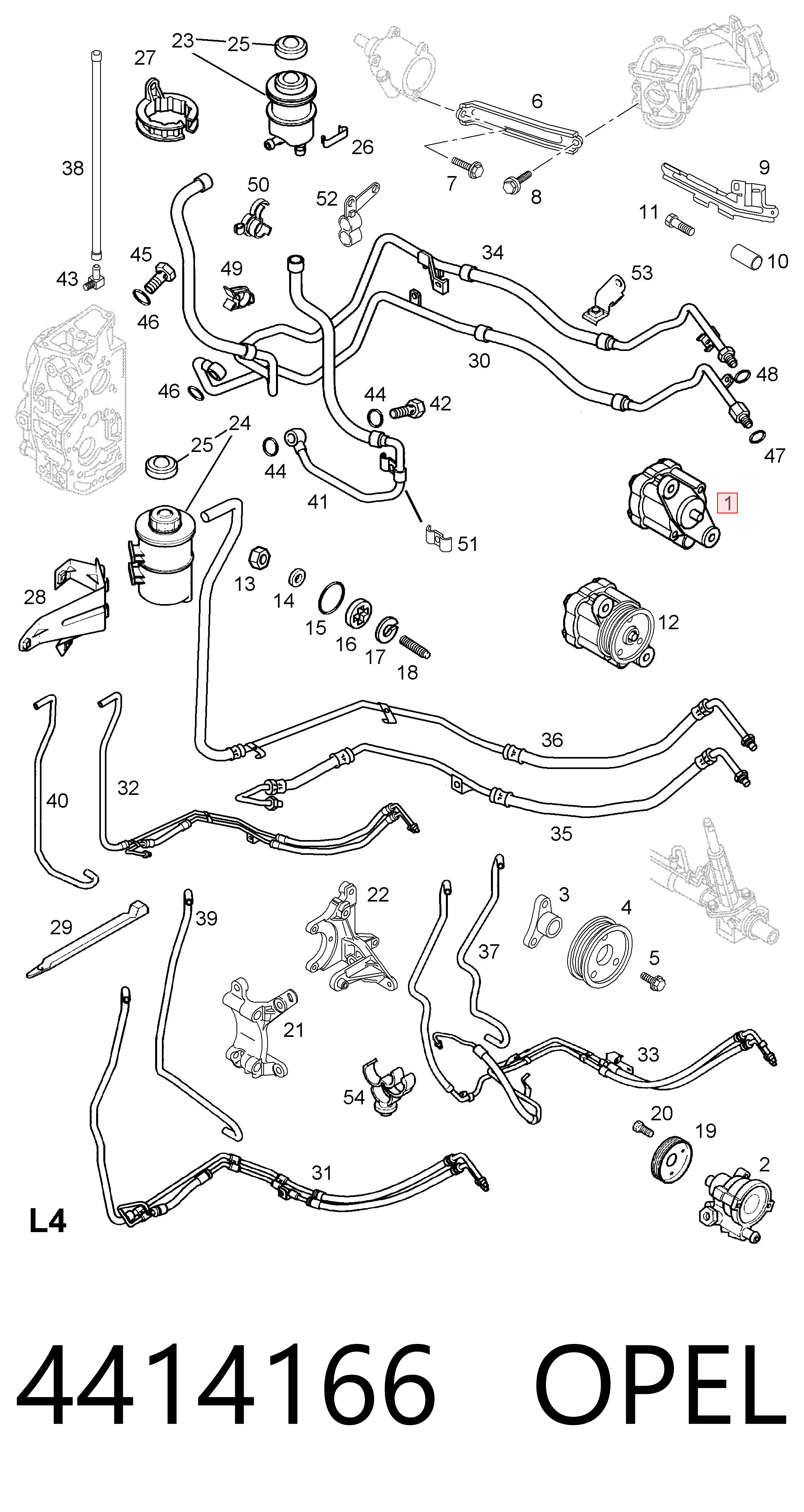 4414166 Opel ГУР руля