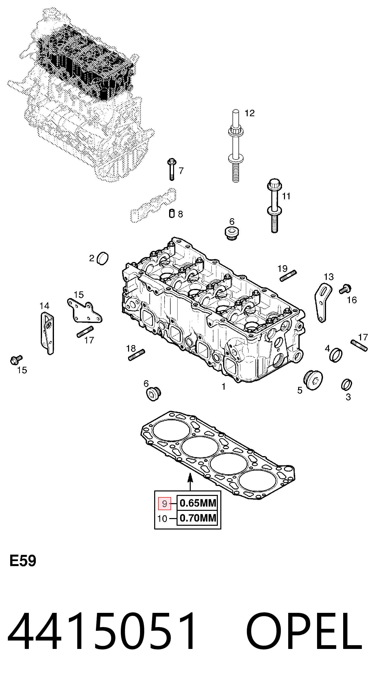 Прокладка головки блока цилиндров NIPPON MOTORS 11044VC100