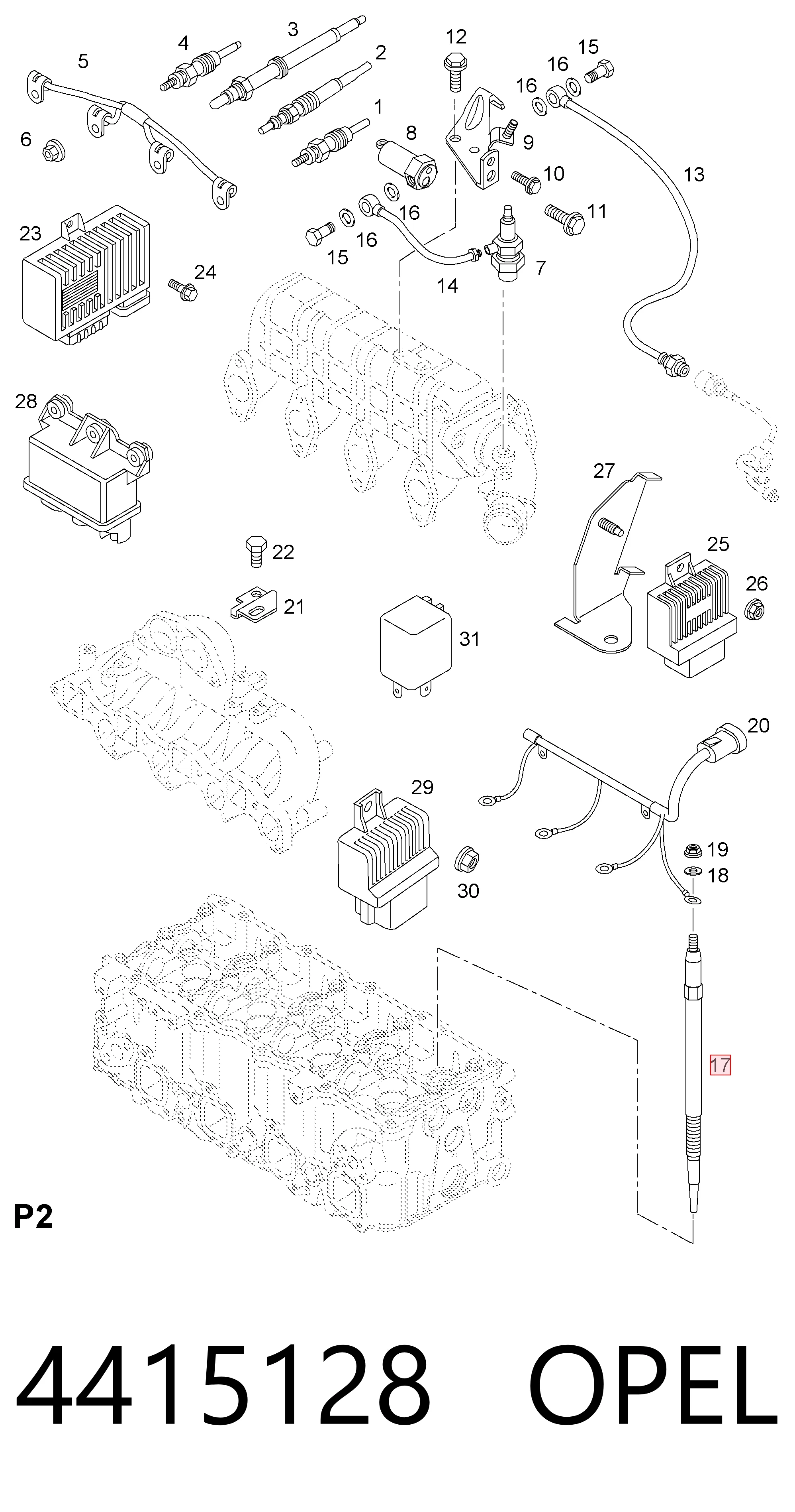 Купить 93179968 General Motors Свечи накала