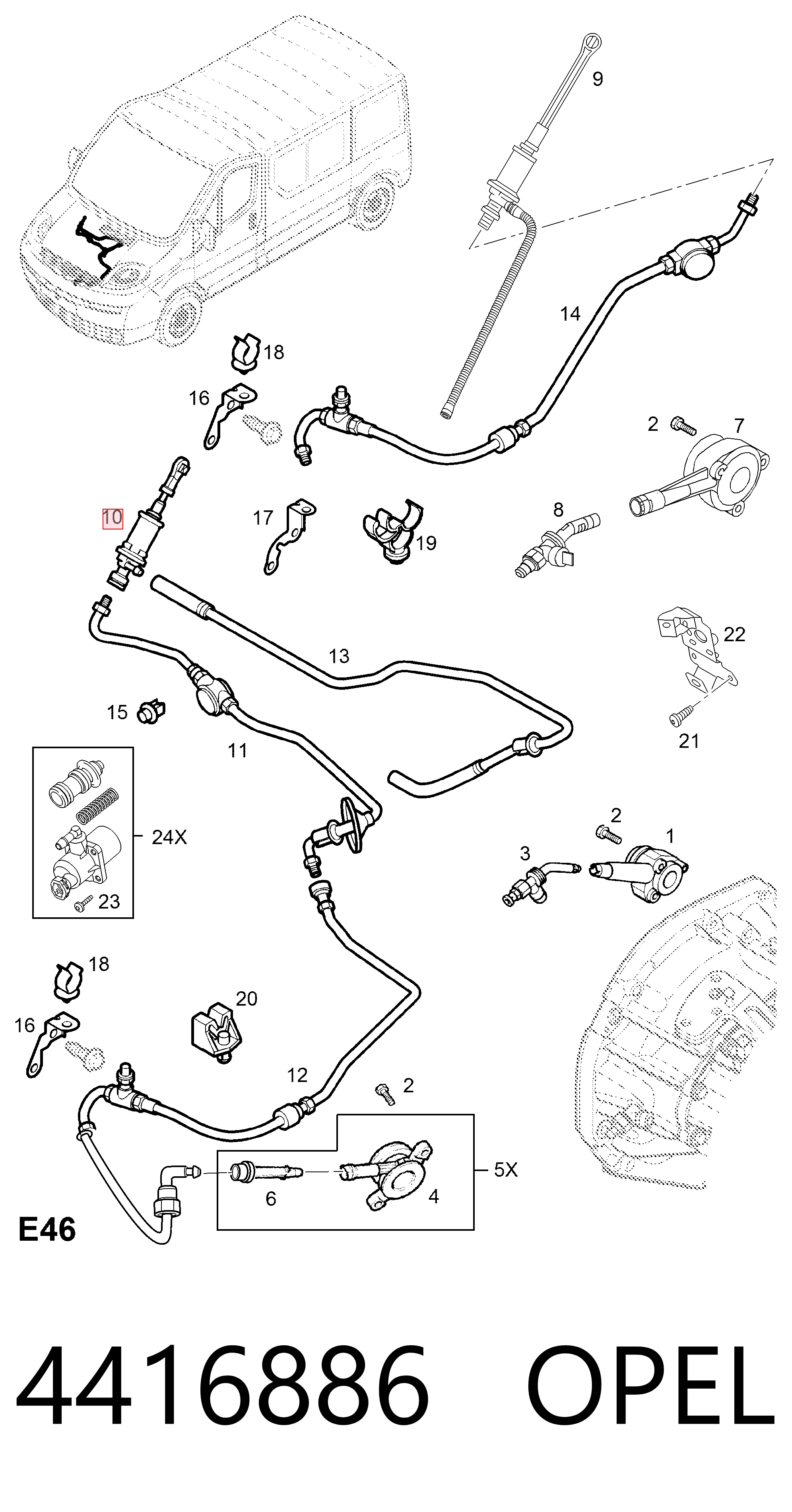 Главный цилиндр сцепления 8200031240 Renault (RVI)