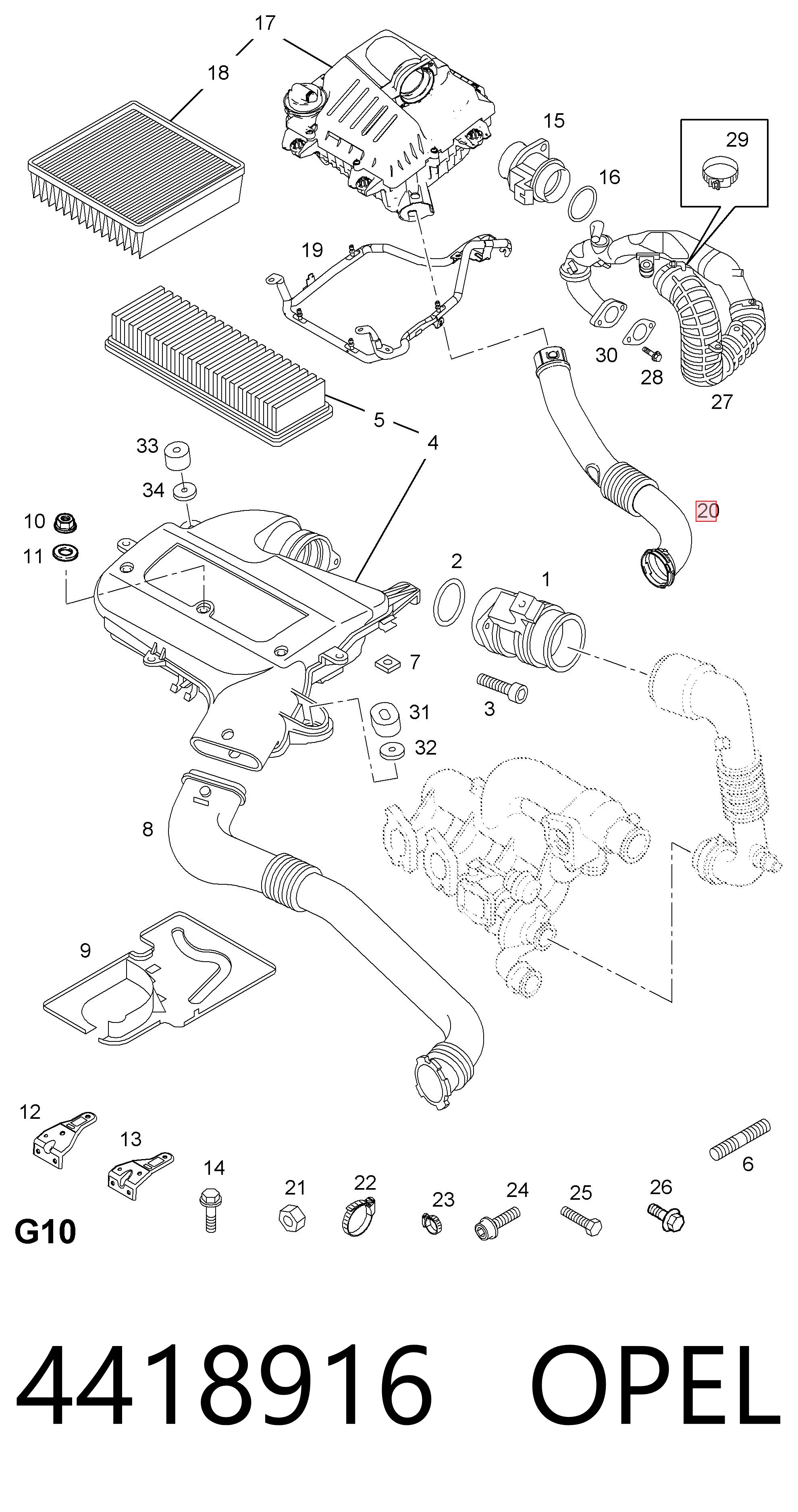 Купить 93861963 Renault (RVI) Впускной патрубок воздушного фильтра