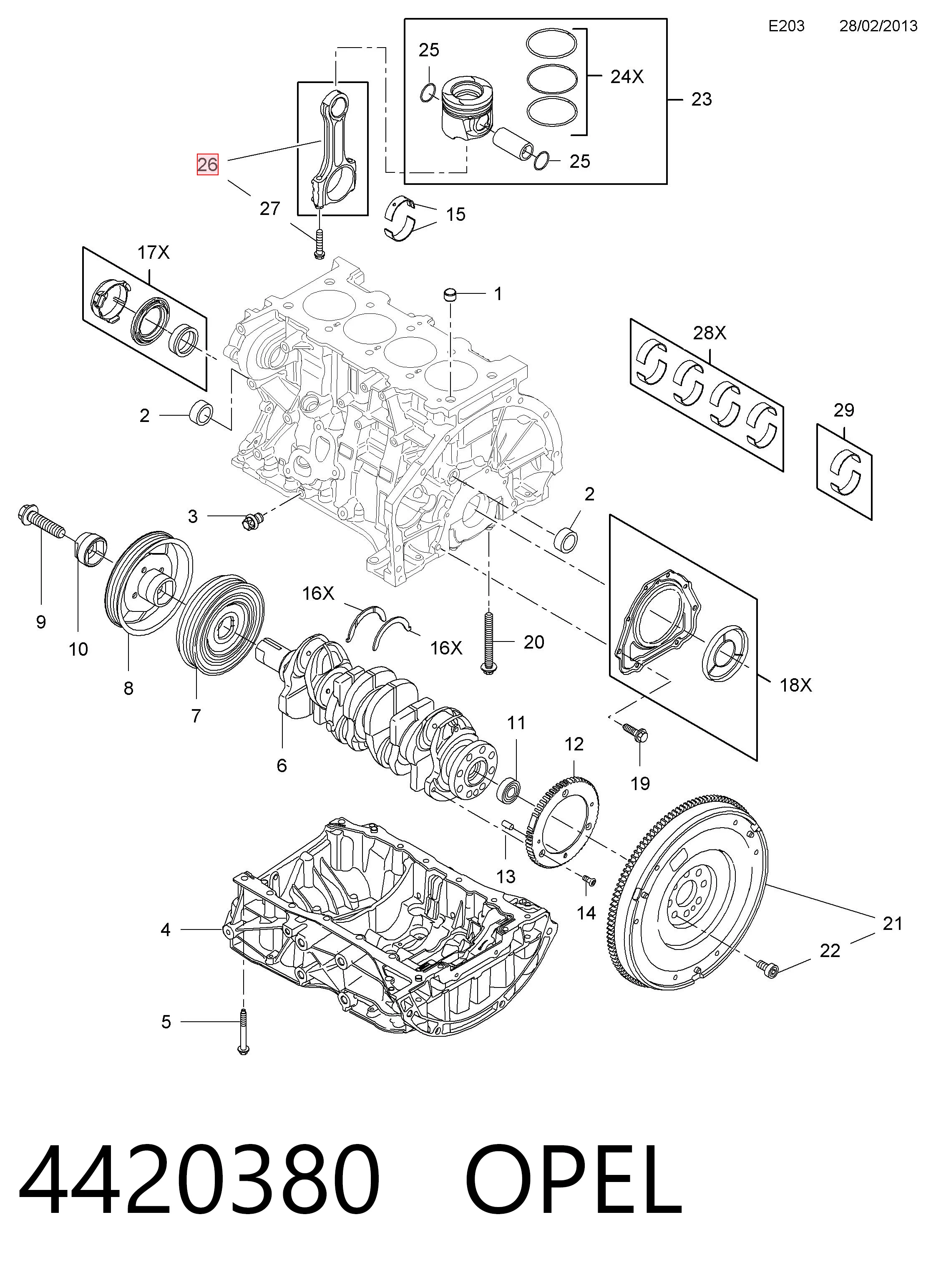 Шатун поршня ДВС Engitech ENT072013 цена, от 46.97 USD