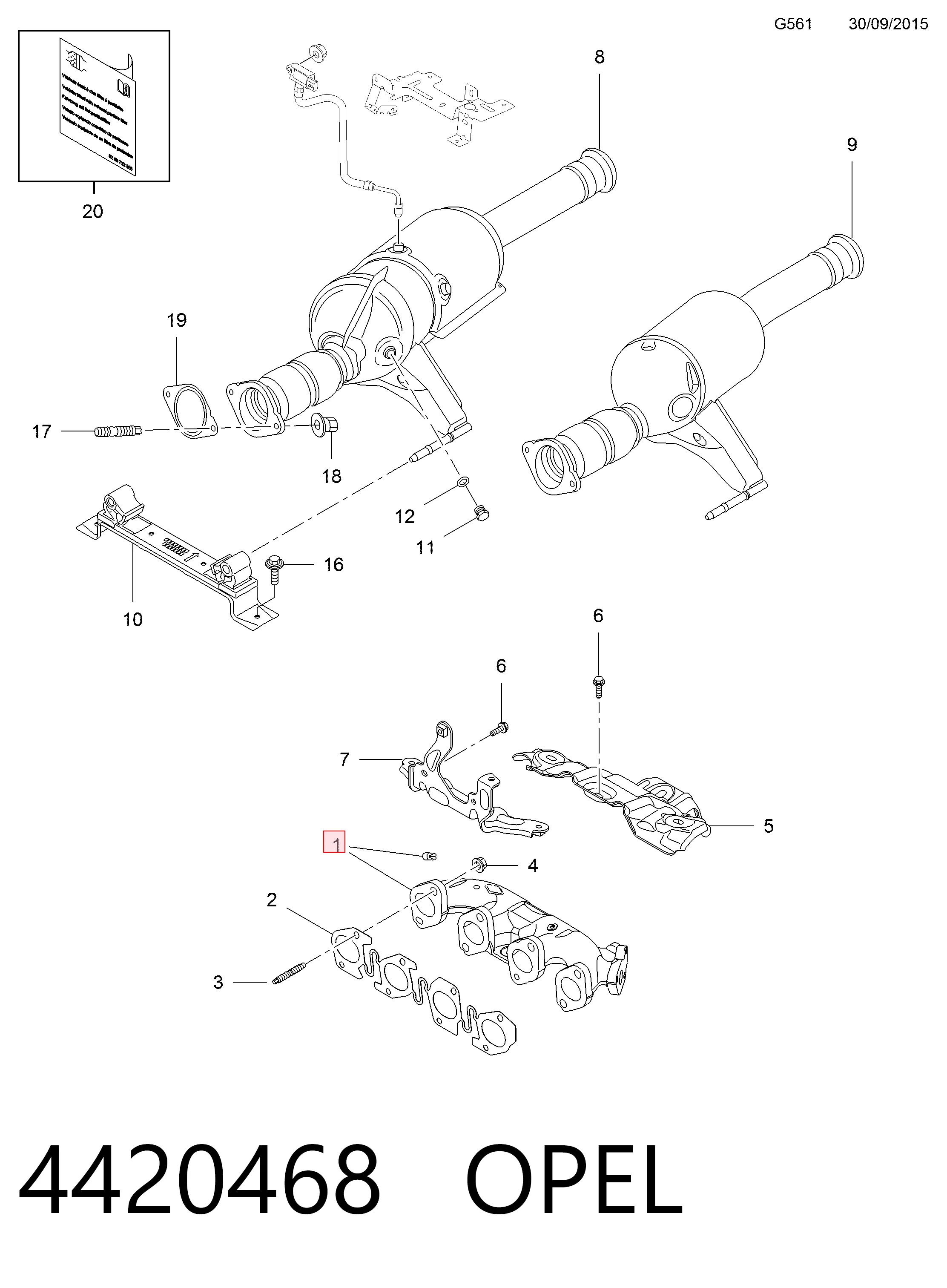  Выпускной коллектор Opel Movano 