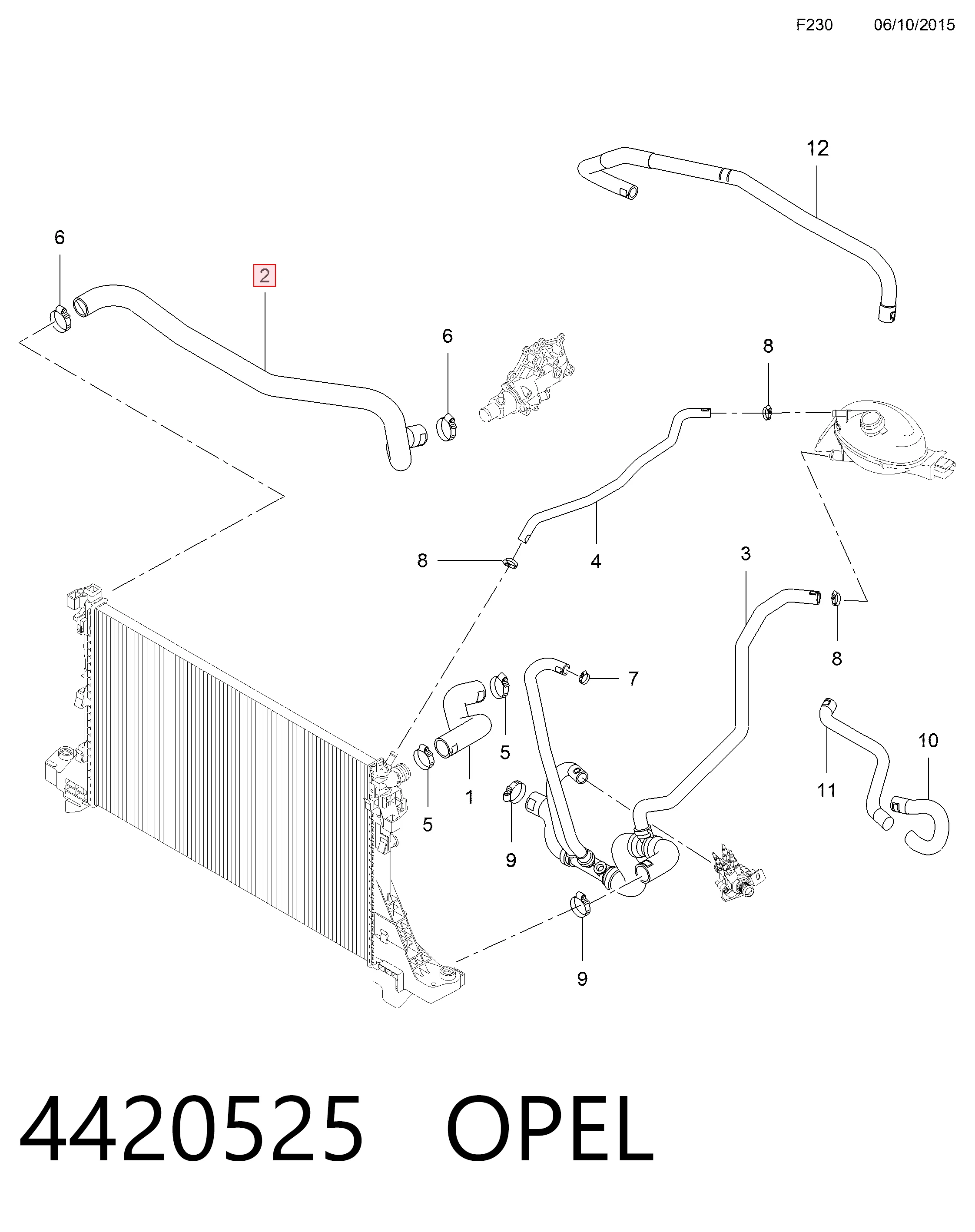 Купить 93168223 Peugeot/Citroen Патрубок радиатора