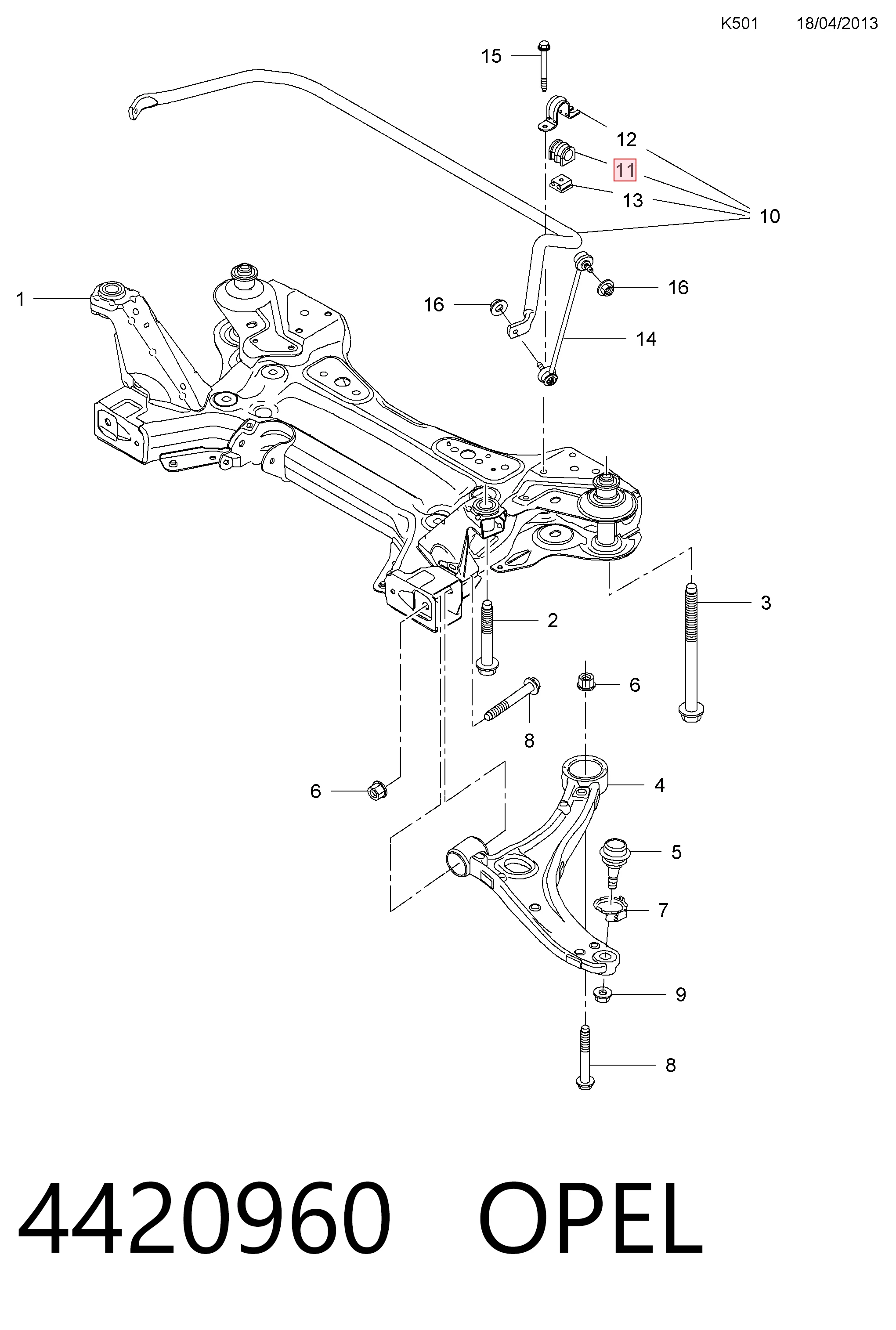 Купить 5461300Q0E Nissan/Infiniti Втулки переднего стабилизатора