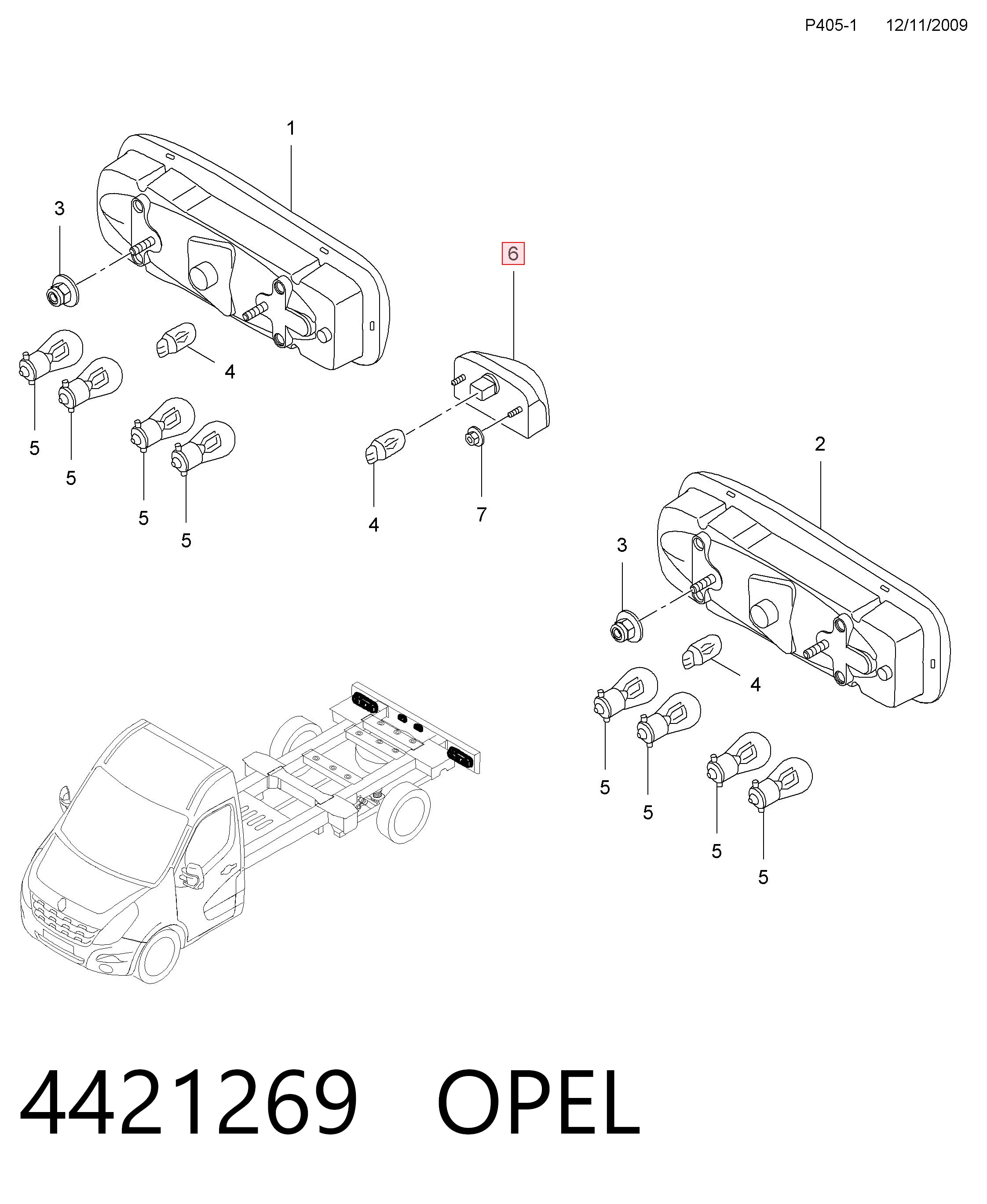 Купить 1374260 DAF Фонарь подсветки номерного знака