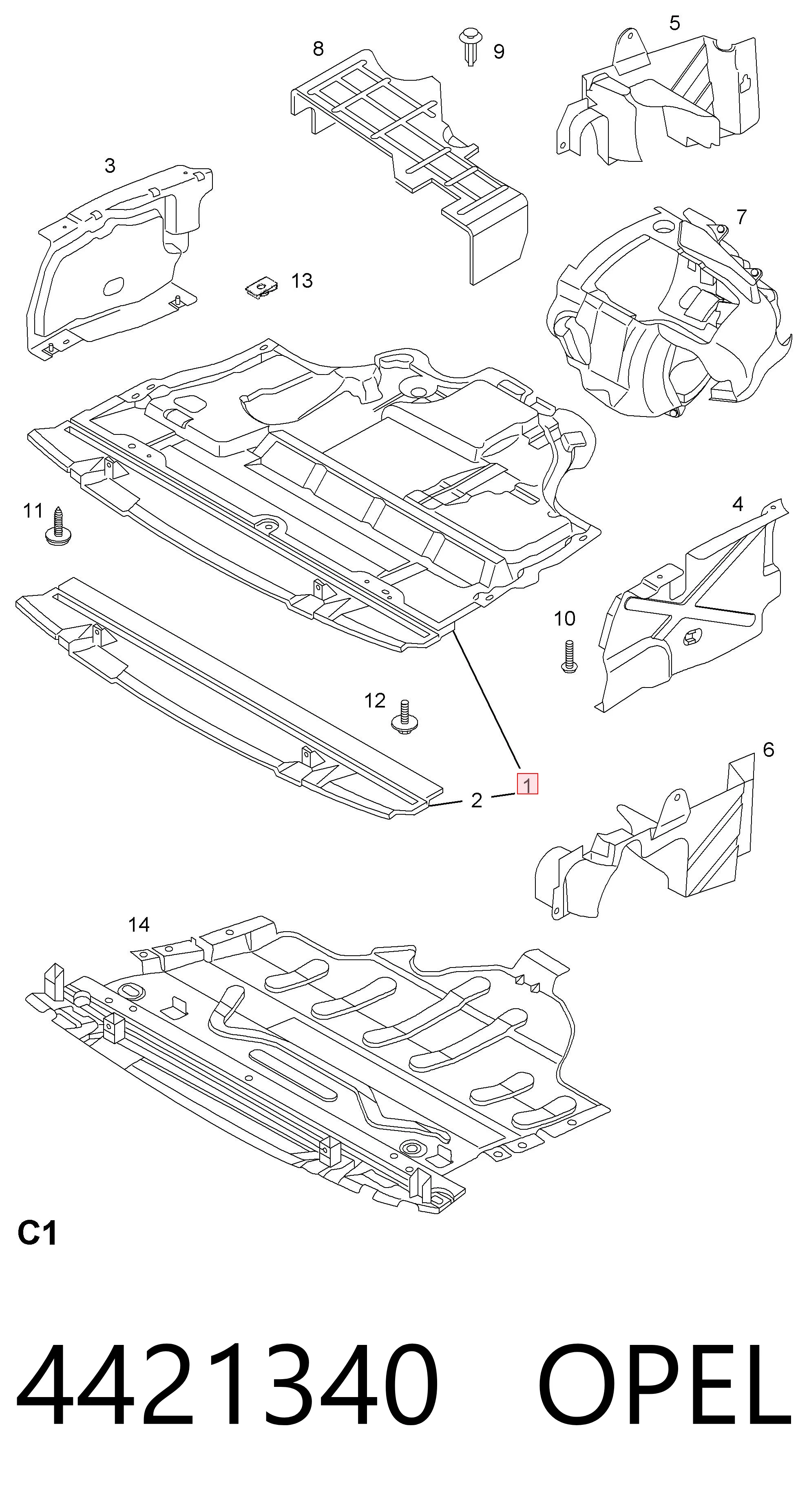 Защита моторного отсека Magneti Marelli CVR98421 цена, от 43.93 USD