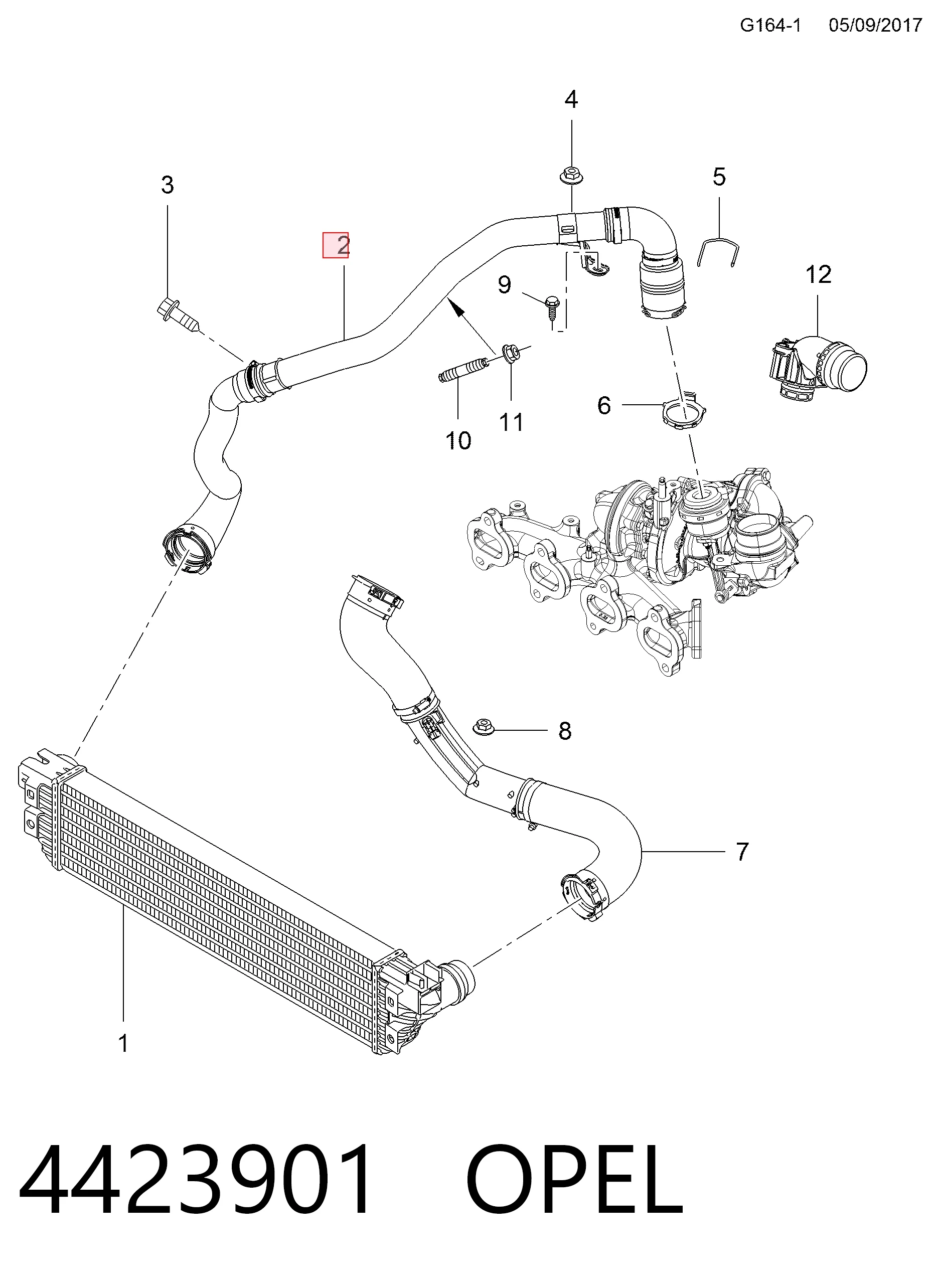 Патрубок интеркулера 144602717R Nissan/Infiniti