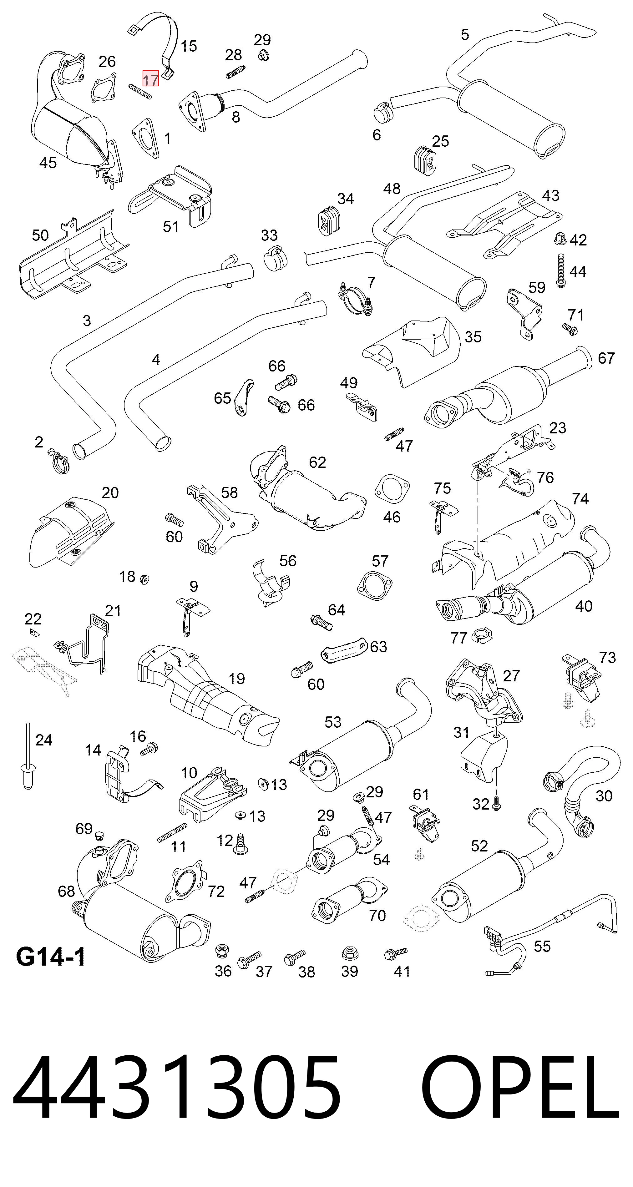 Купить 93161725 Peugeot/Citroen Шпилька выпускного коллектора