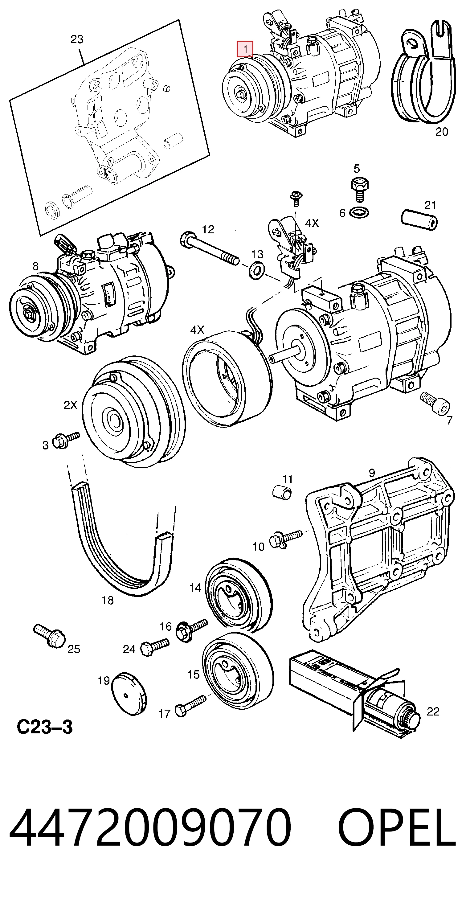 9196940 General Motors Компрессор хладагента