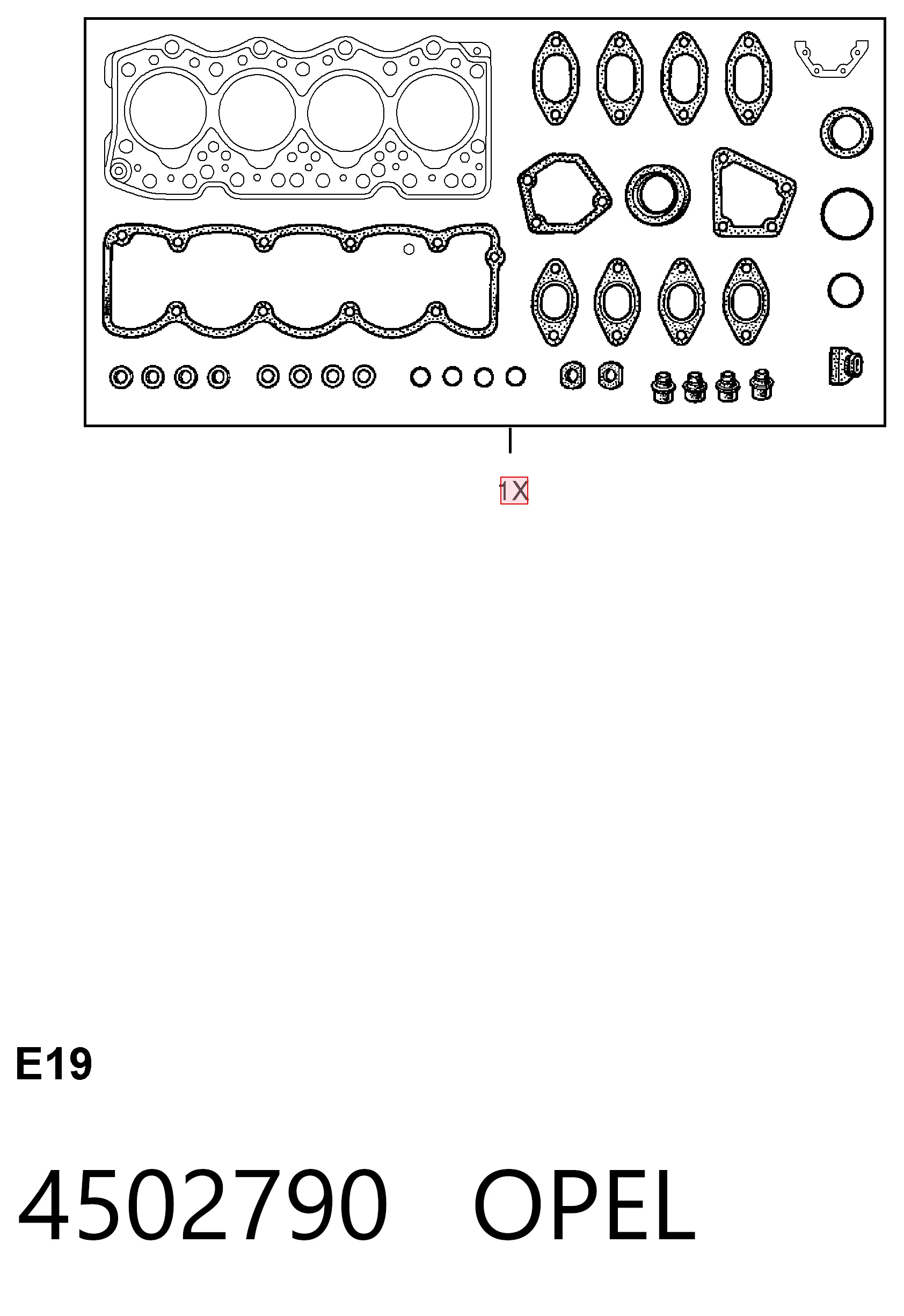 71713695 Fiat/Alfa/Lancia Комплект прокладок двигателя верхний