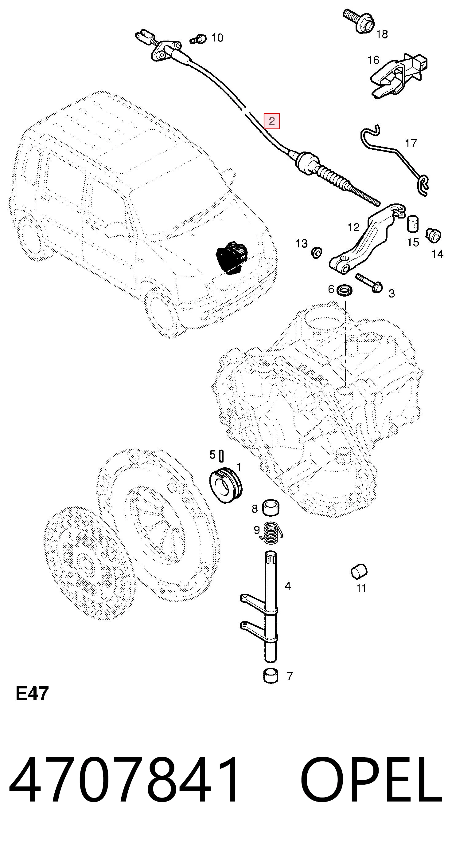 Купить LC121 Kamoka Трос сцепления