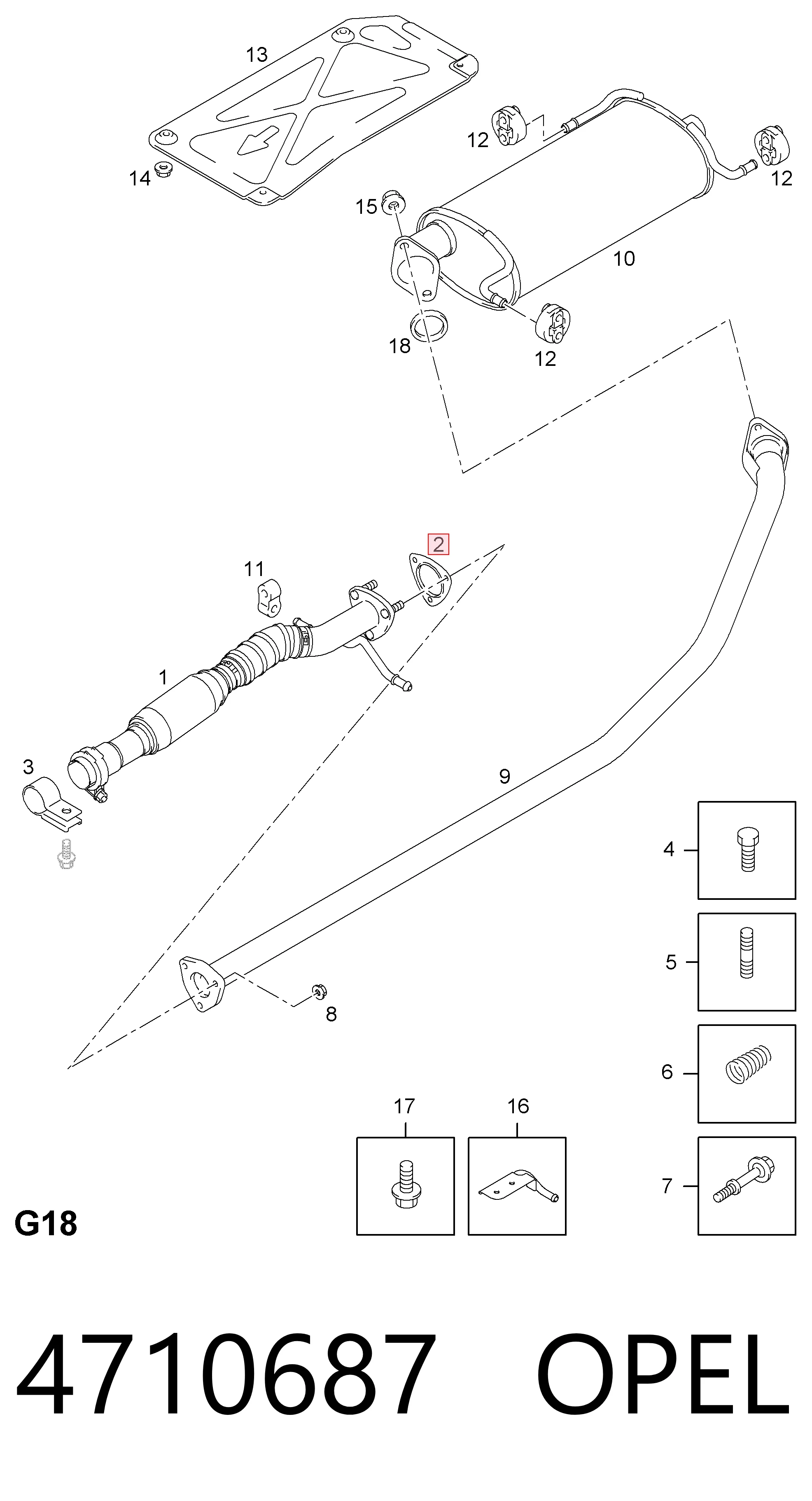 Прокладка глушителя 55350954 Peugeot/Citroen