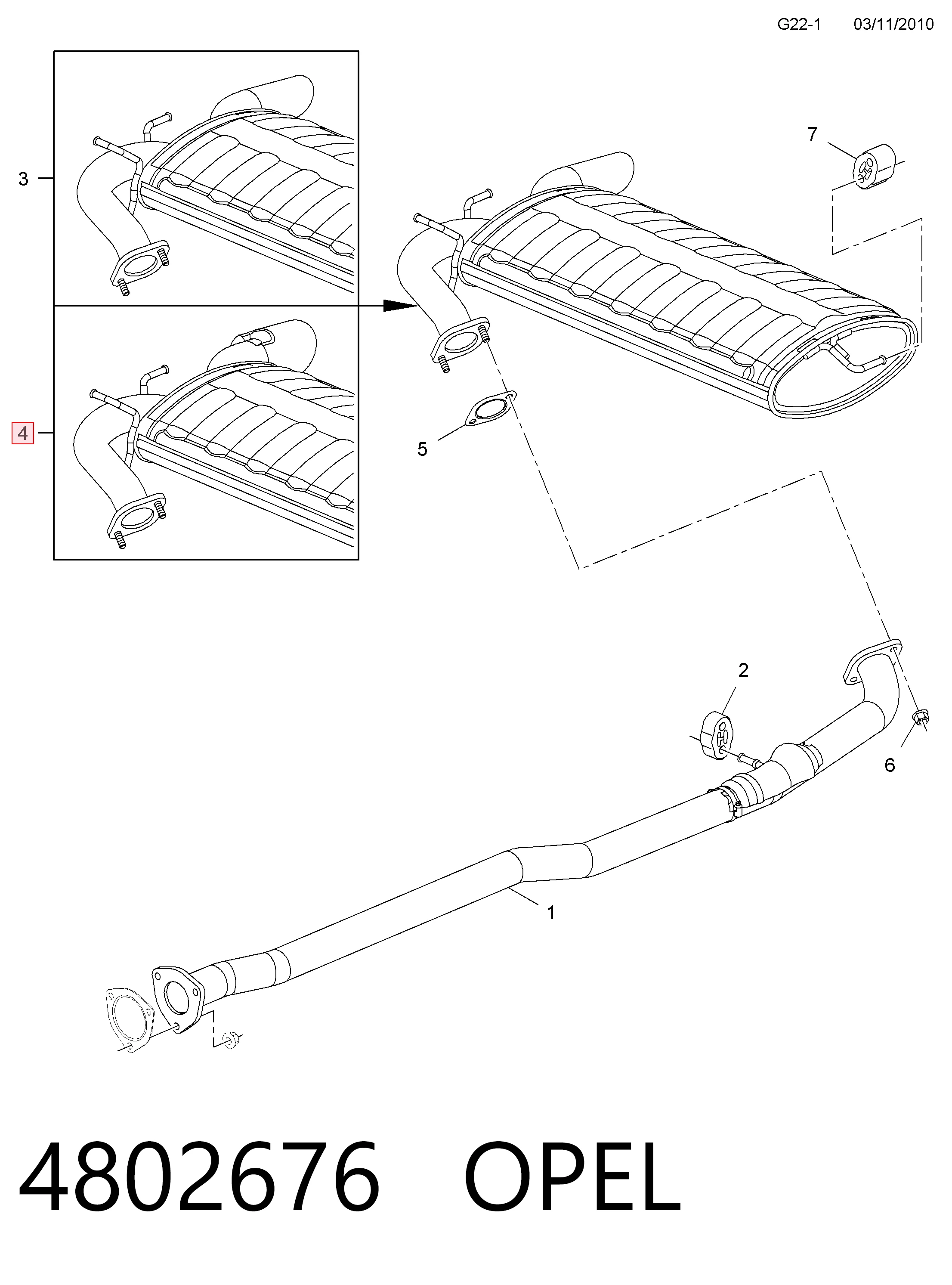 Выхлоп задний General Motors 96469506 цена, от 63.34 USD